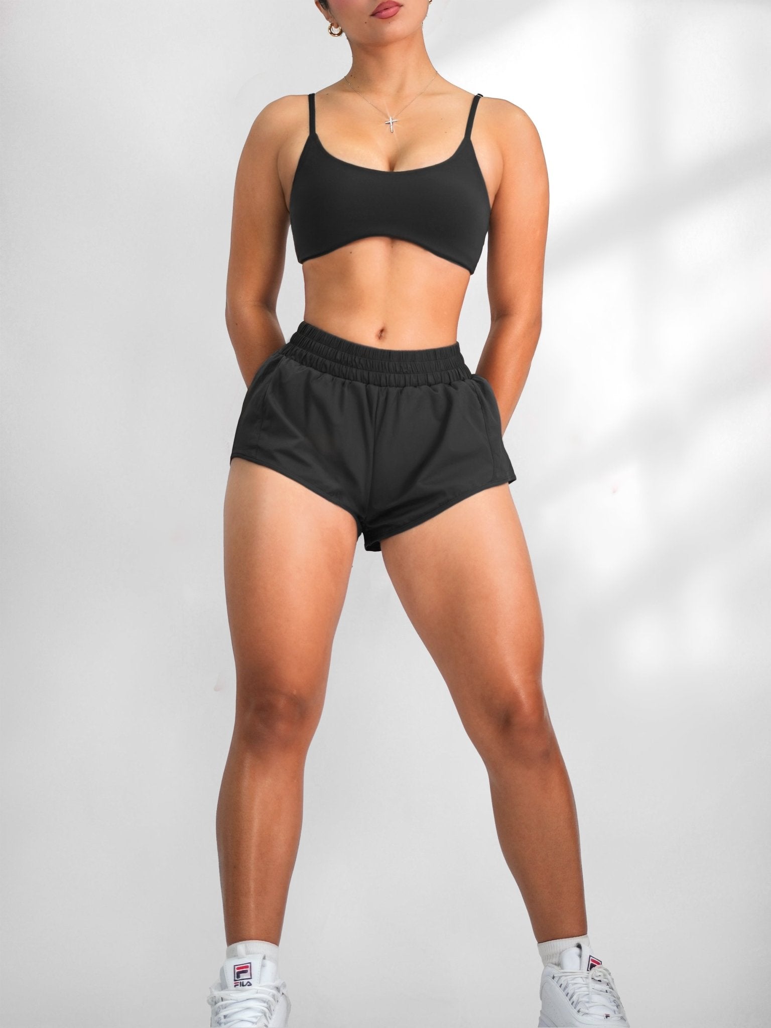 Velocity Running Shorts (Black) - Fitness Fashioness