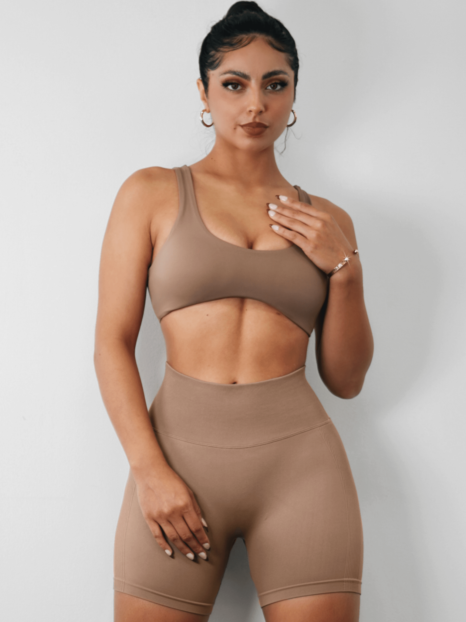 Boho Sports Bra (Mocha) - Fitness Fashioness