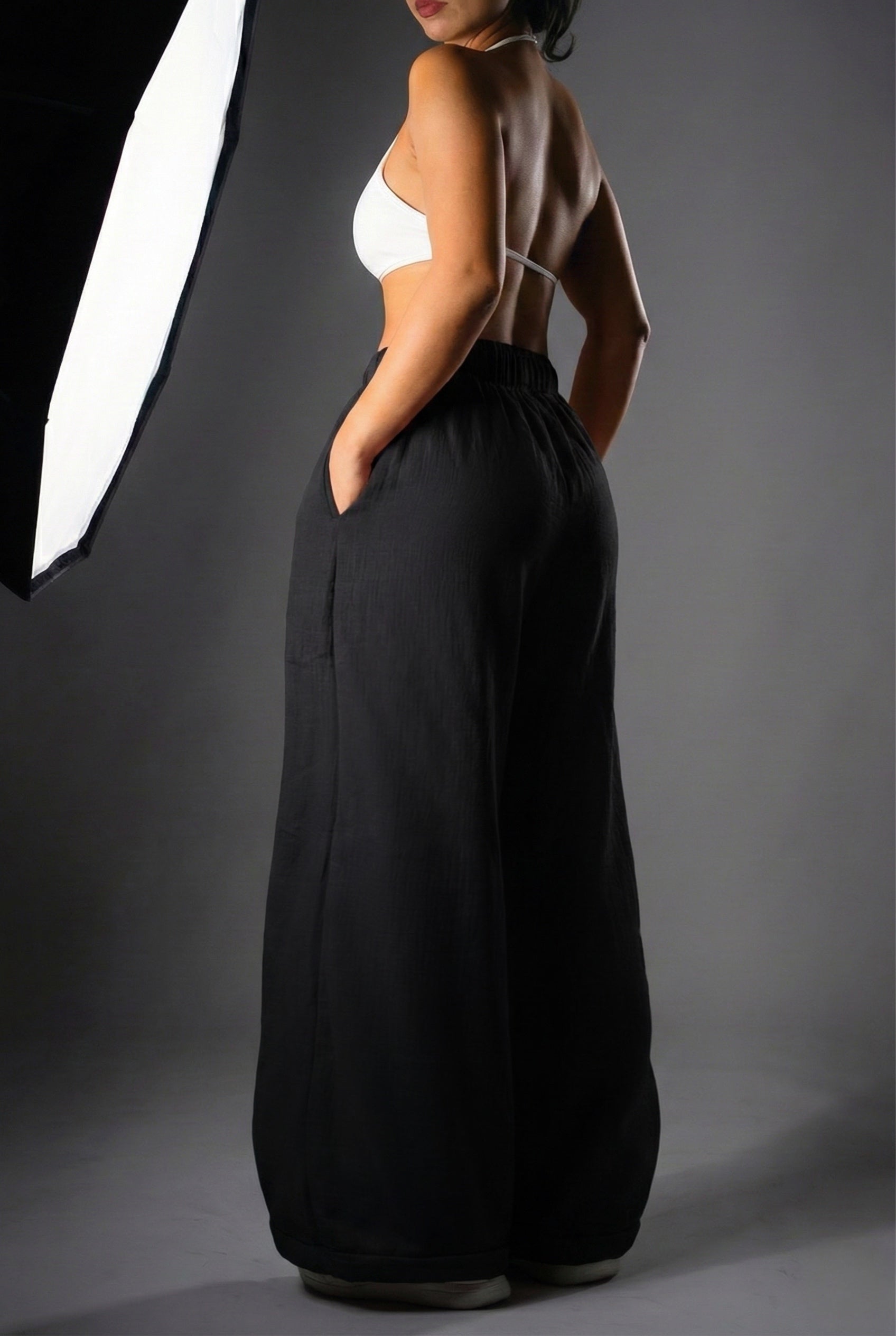 Oversized Blanket Joggers (Black)