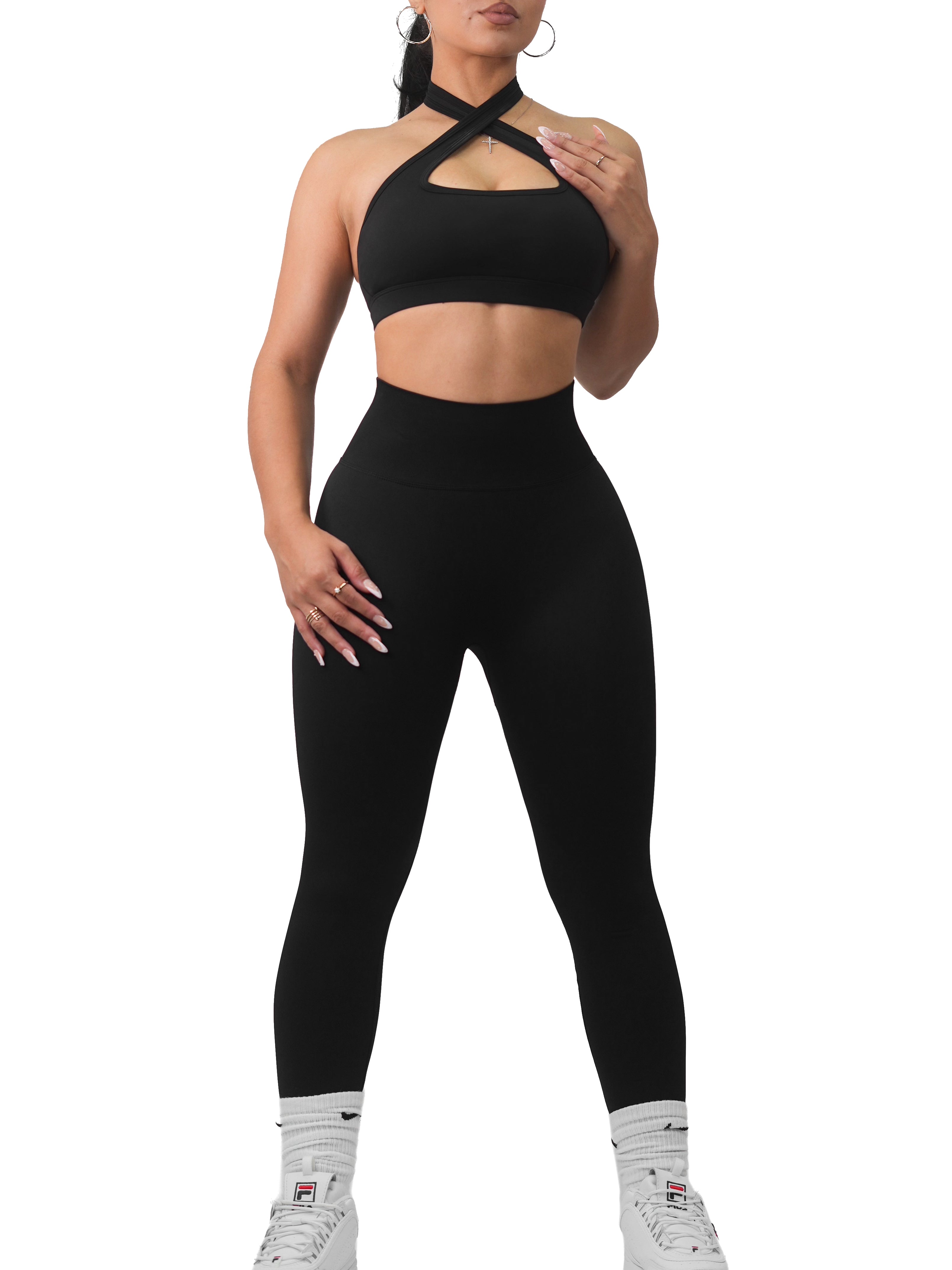 Athletic Seamless Leggings (Black)