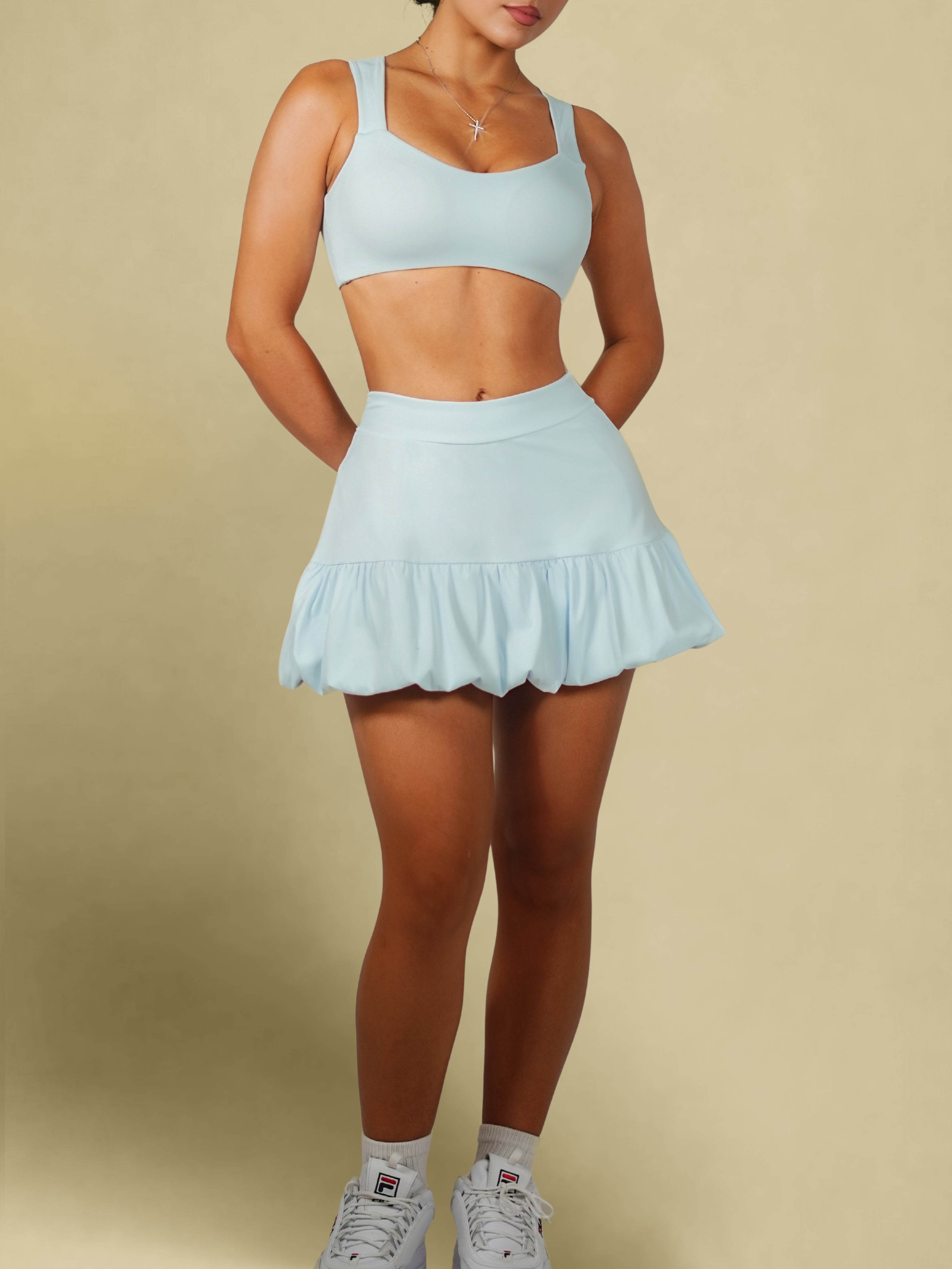 Dollhouse Tennis Skirt (Blue Cloud)