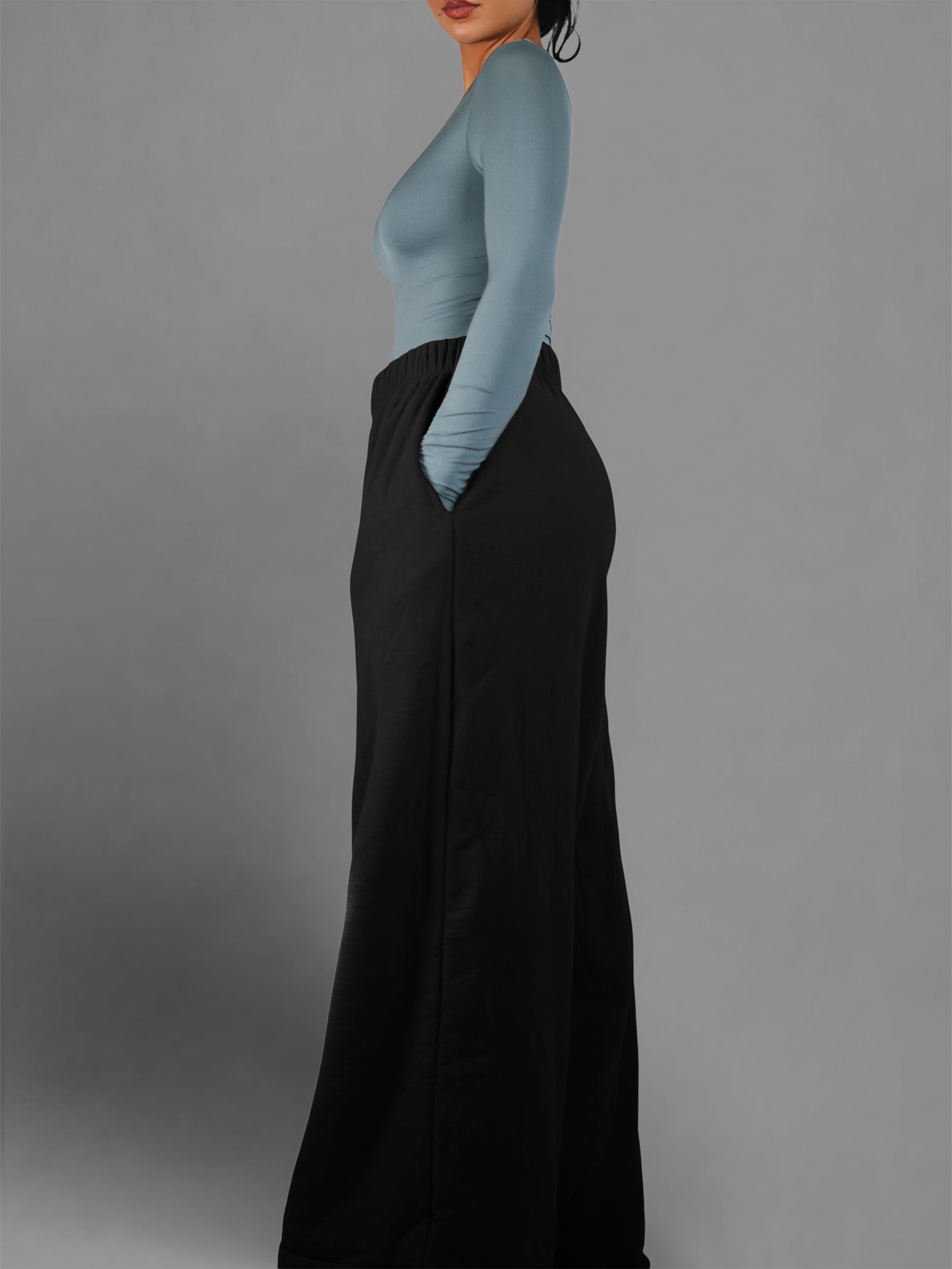 Oversized Blanket Joggers (Black)