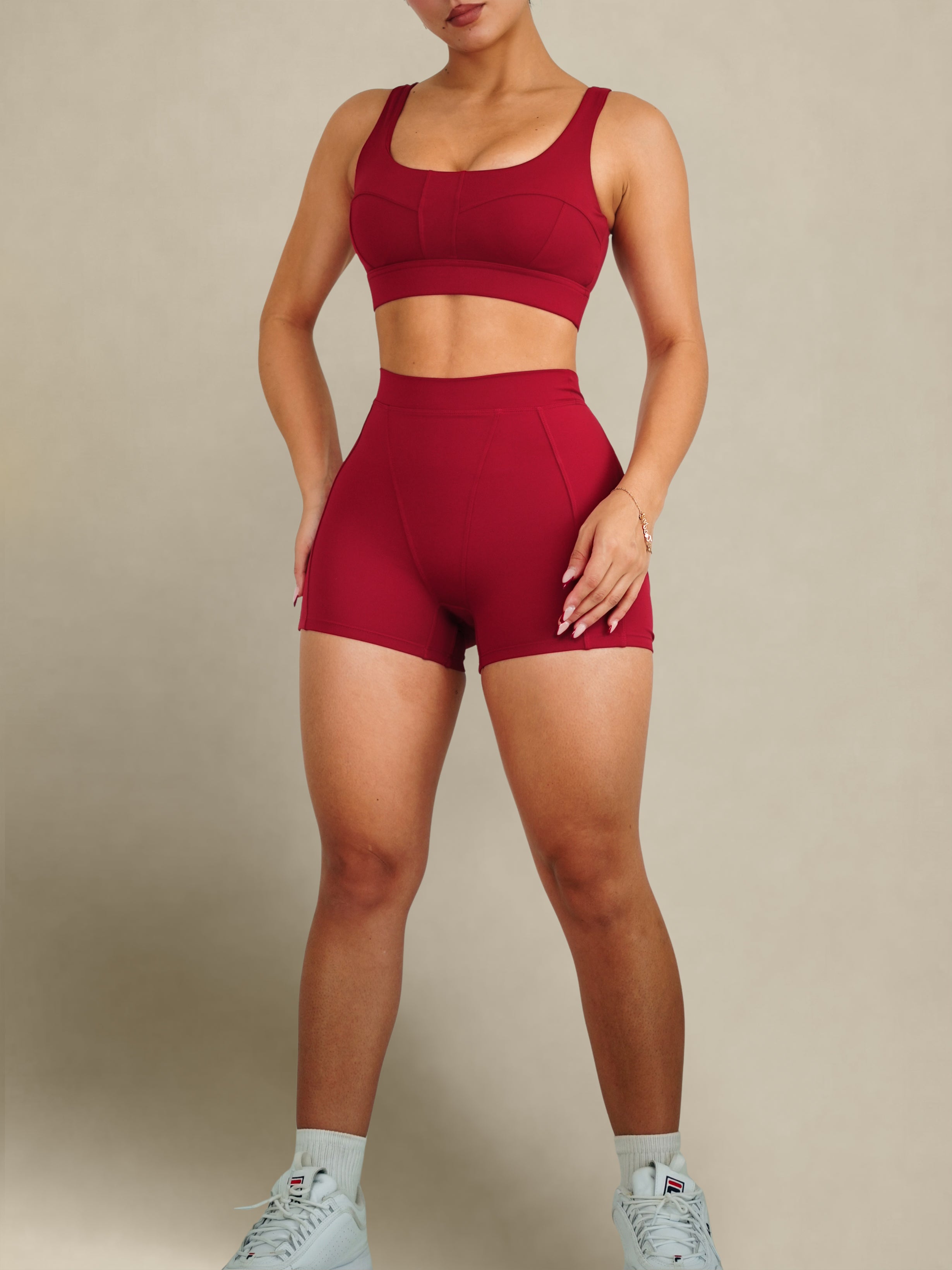 Seam Sculpt Shorts 2.0 (Cherry Crush)