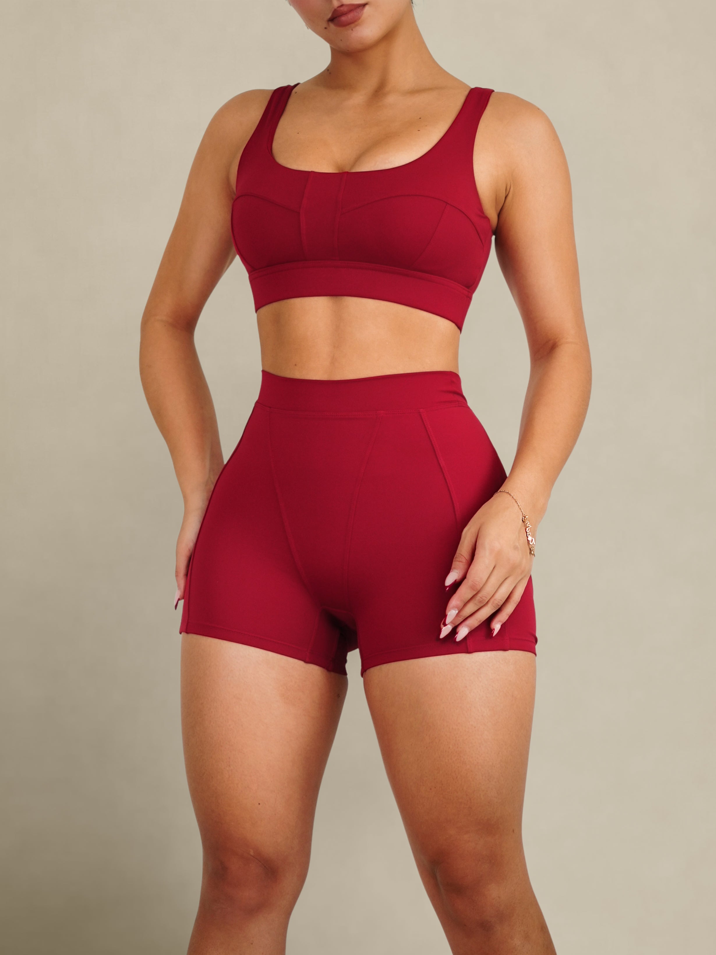 Seam Sculpt Sports Bra 2.0 (Cherry Crush)