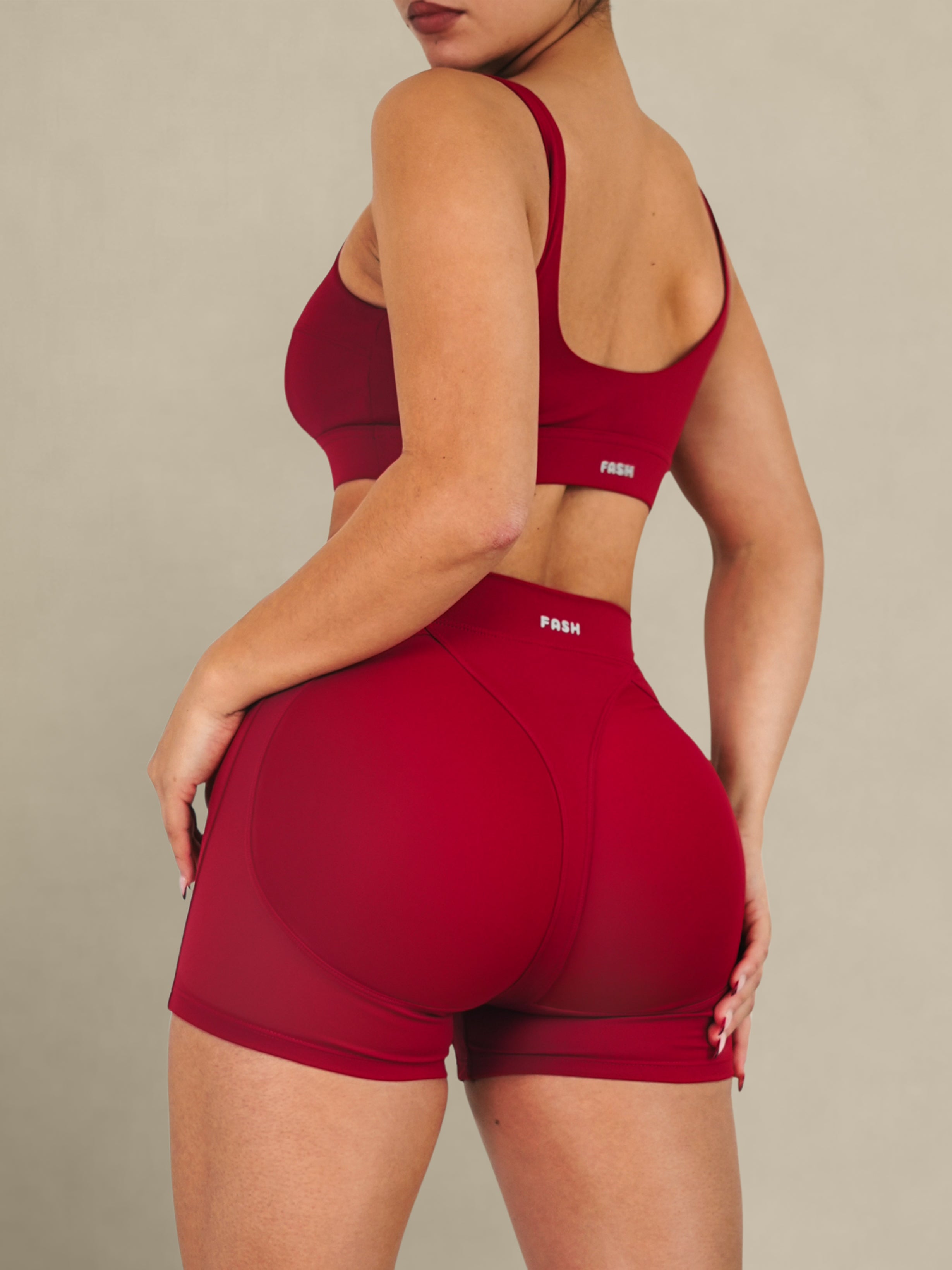 Seam Sculpt Sports Bra 2.0 (Cherry Crush)