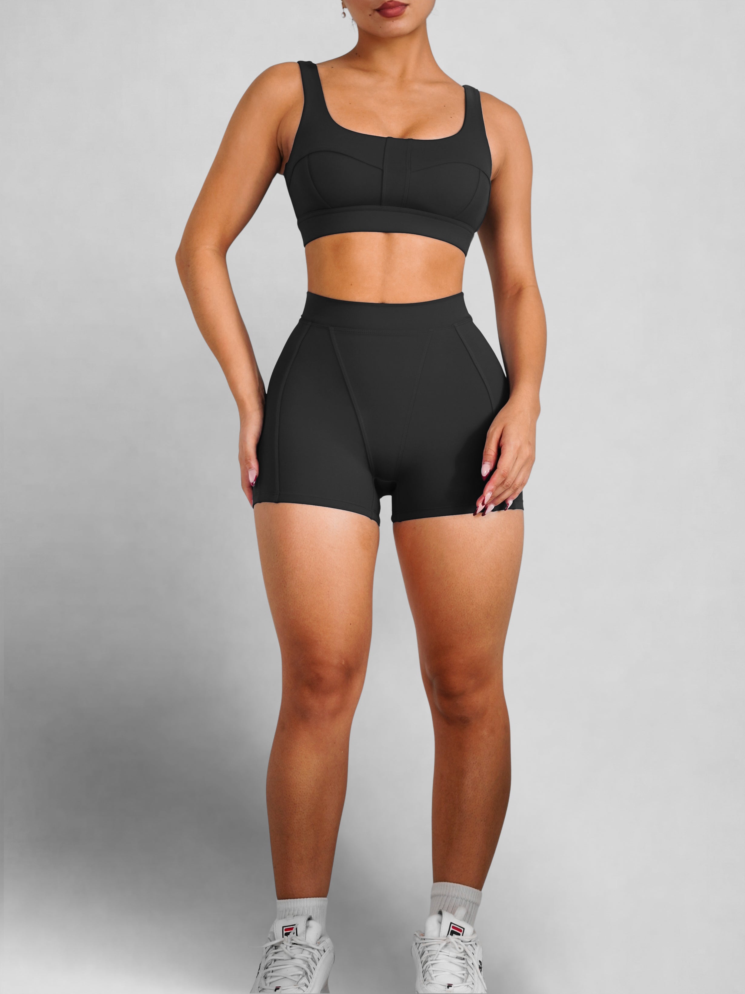 Seam Sculpt Shorts 2.0 (Black)