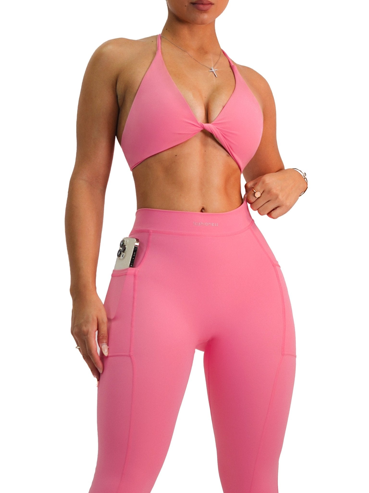 Adjustable Miami Sports Bra (Pink Dream) - Fitness Fashioness