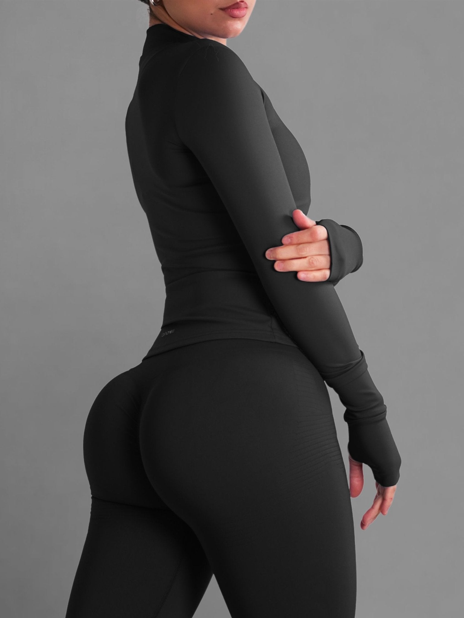 Ballerina Compression Jacket (Black) - Fitness Fashioness