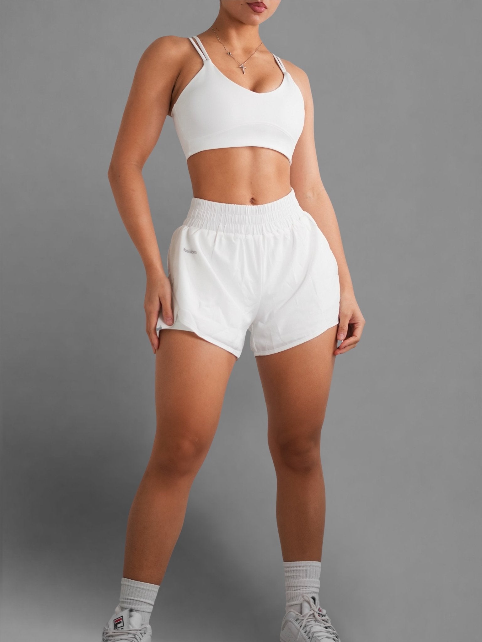 Ballerina Running Shorts (White) - Fitness Fashioness