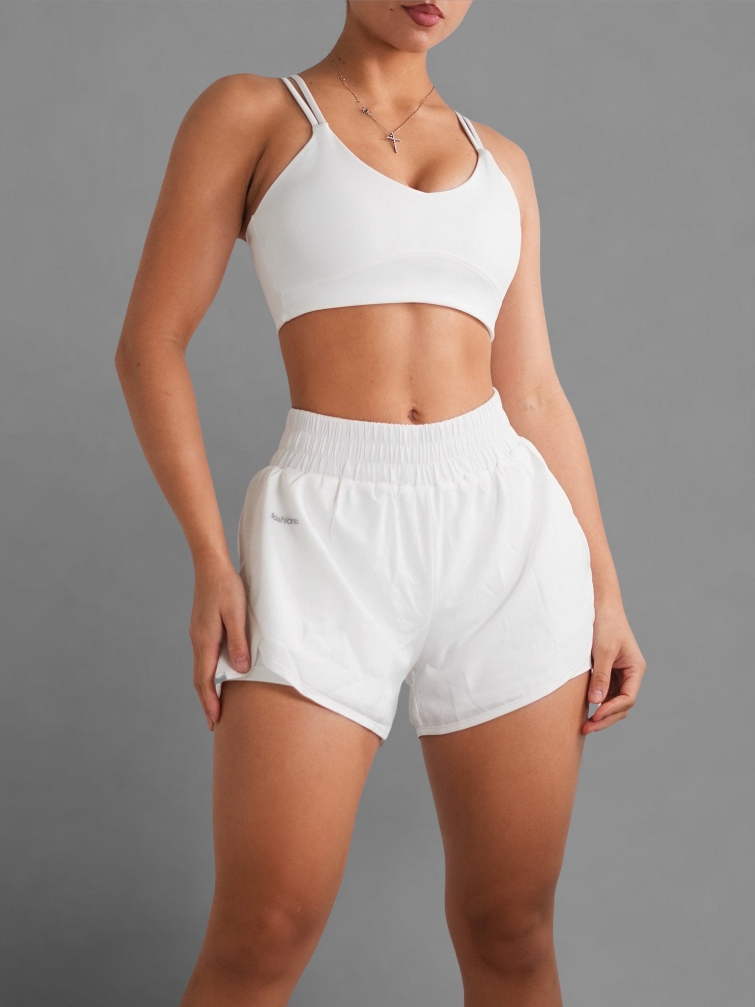Ballerina Sports Bra (White) - Fitness Fashioness