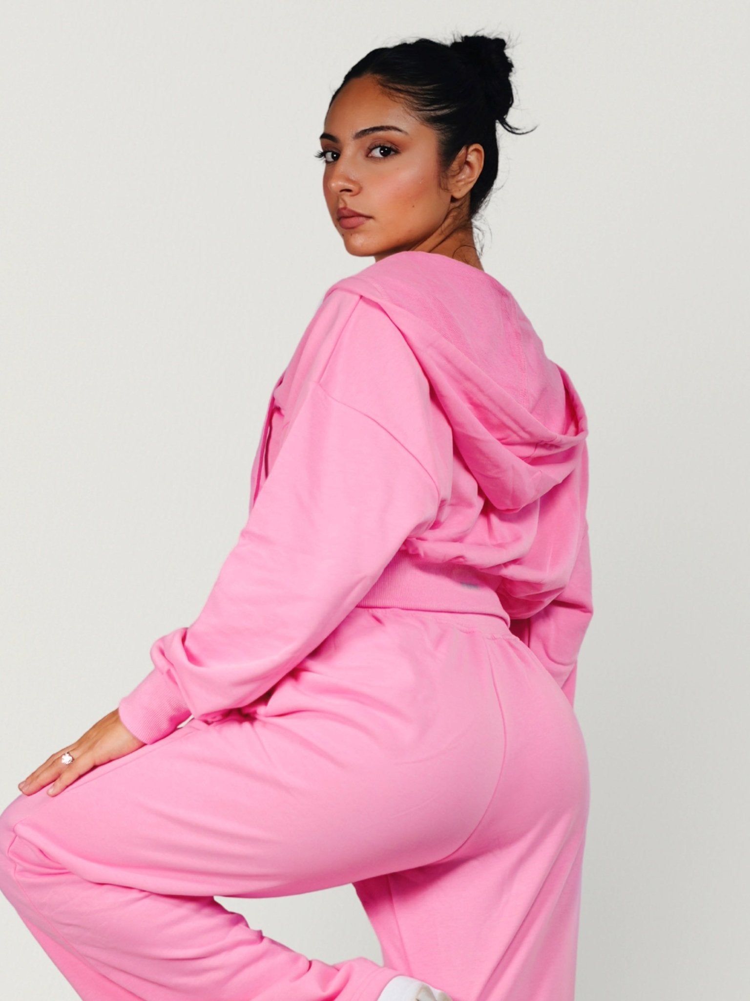 Cozy Zipper Jacket (Pink Sorbet) - Fitness Fashioness