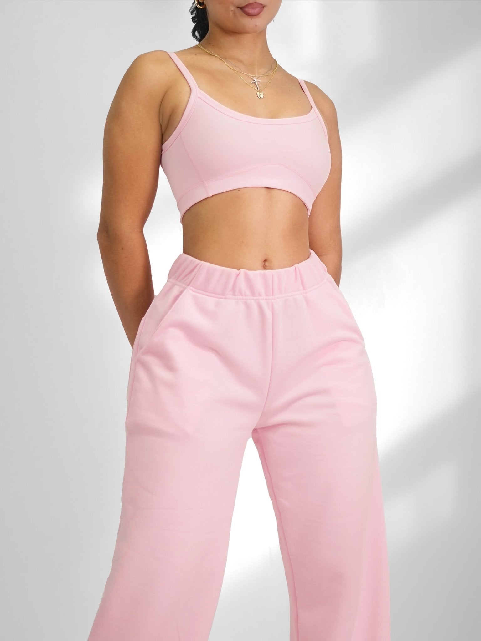 Cutesy Sports Bra (Blossom Pink) - Fitness Fashioness