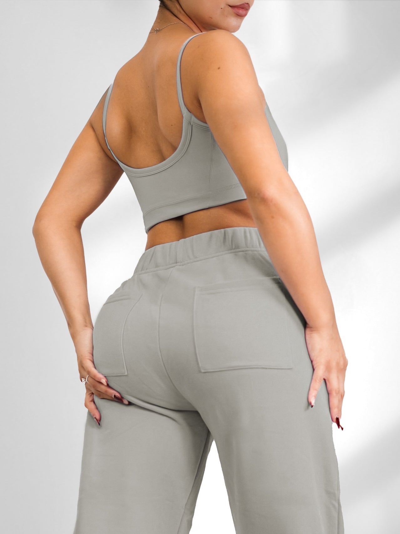 Cutesy Sports Bra (Gray) - Fitness Fashioness