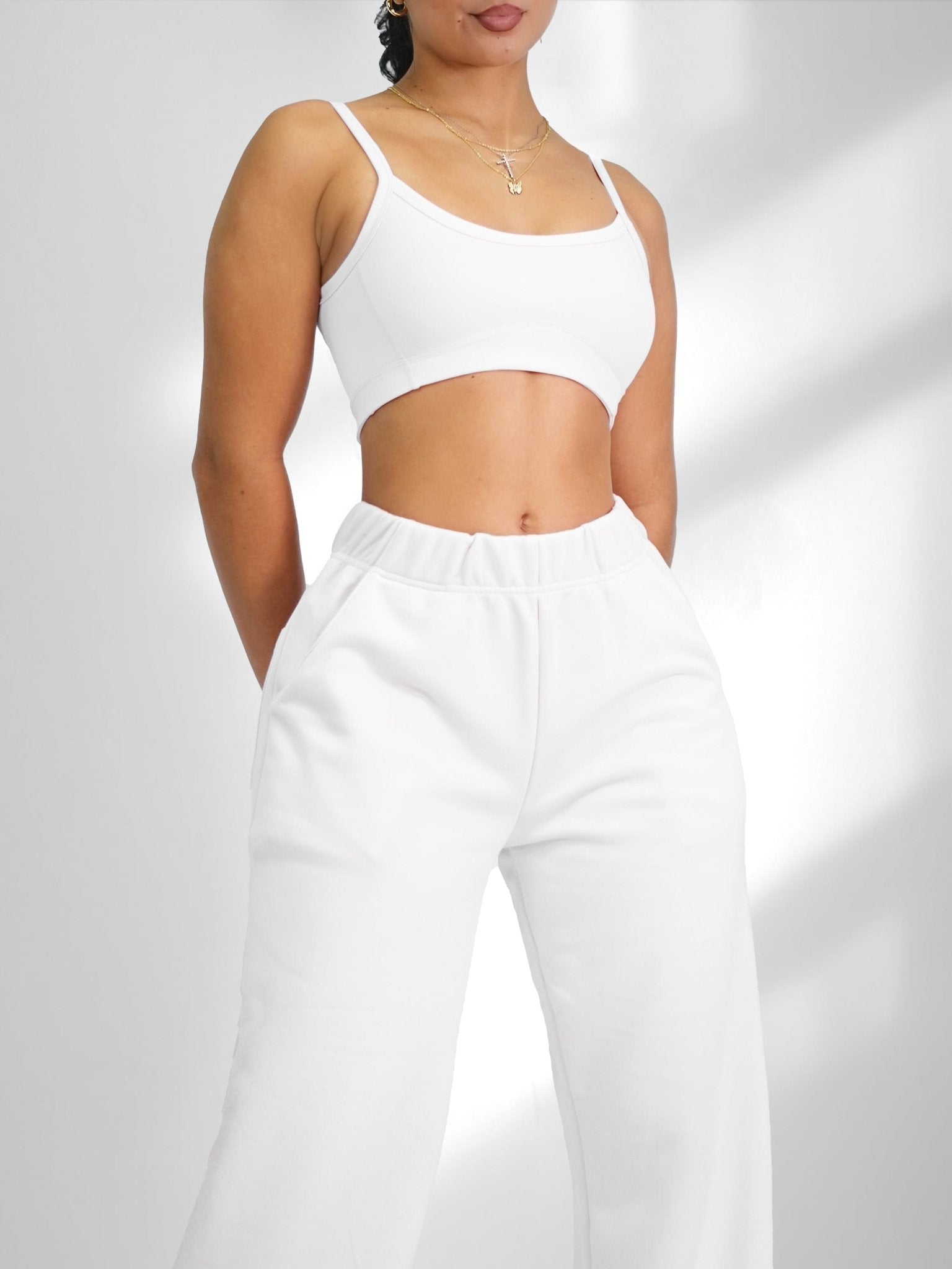 Cutesy Sports Bra (White) - Fitness Fashioness