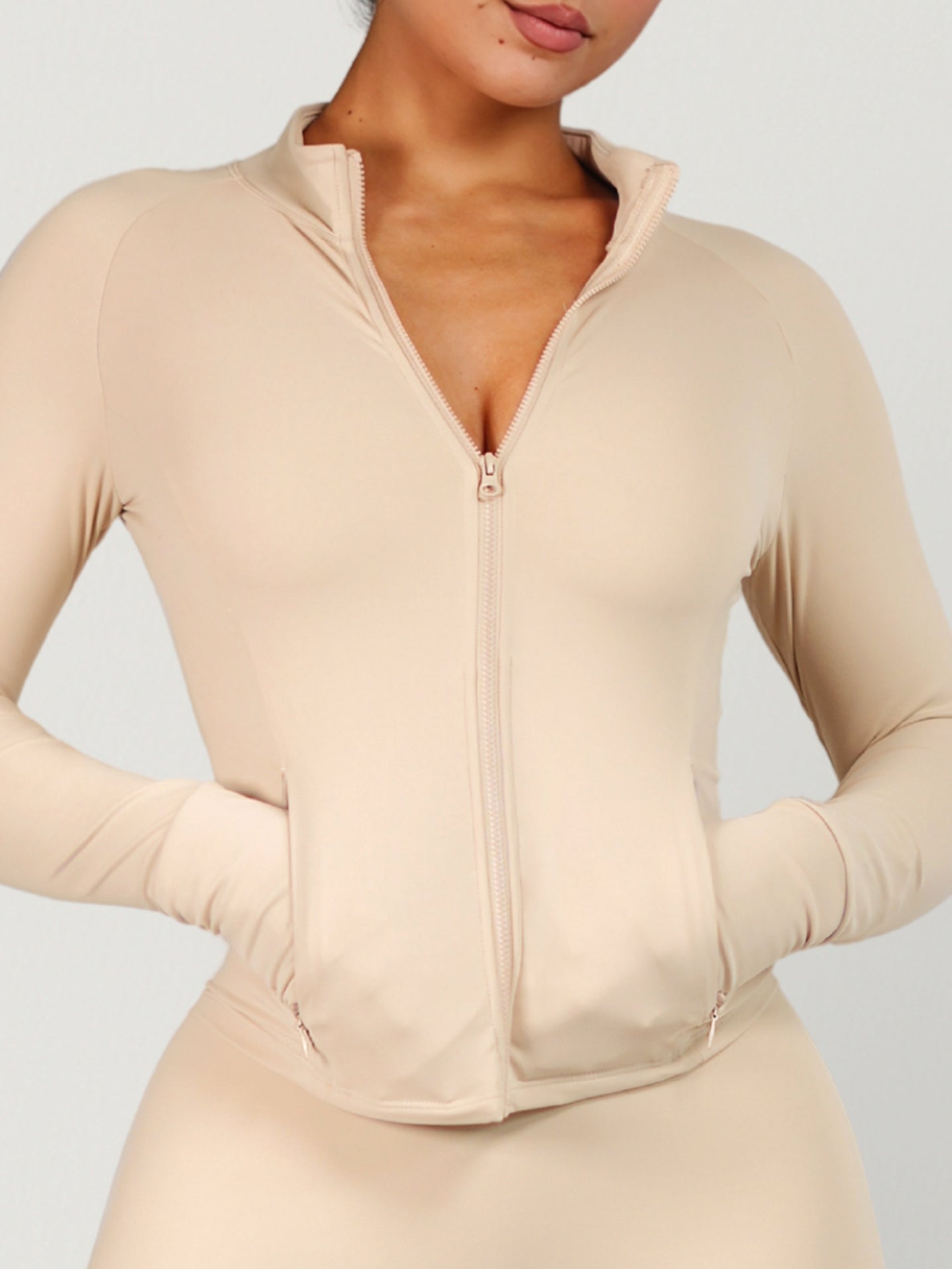 Dollhouse BBL Jacket (Latte) - Fitness Fashioness