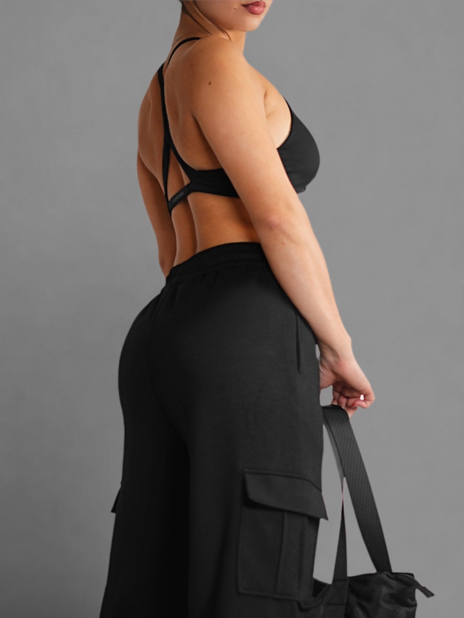 Lounge Mode Sports Bra (Black) - Fitness Fashioness