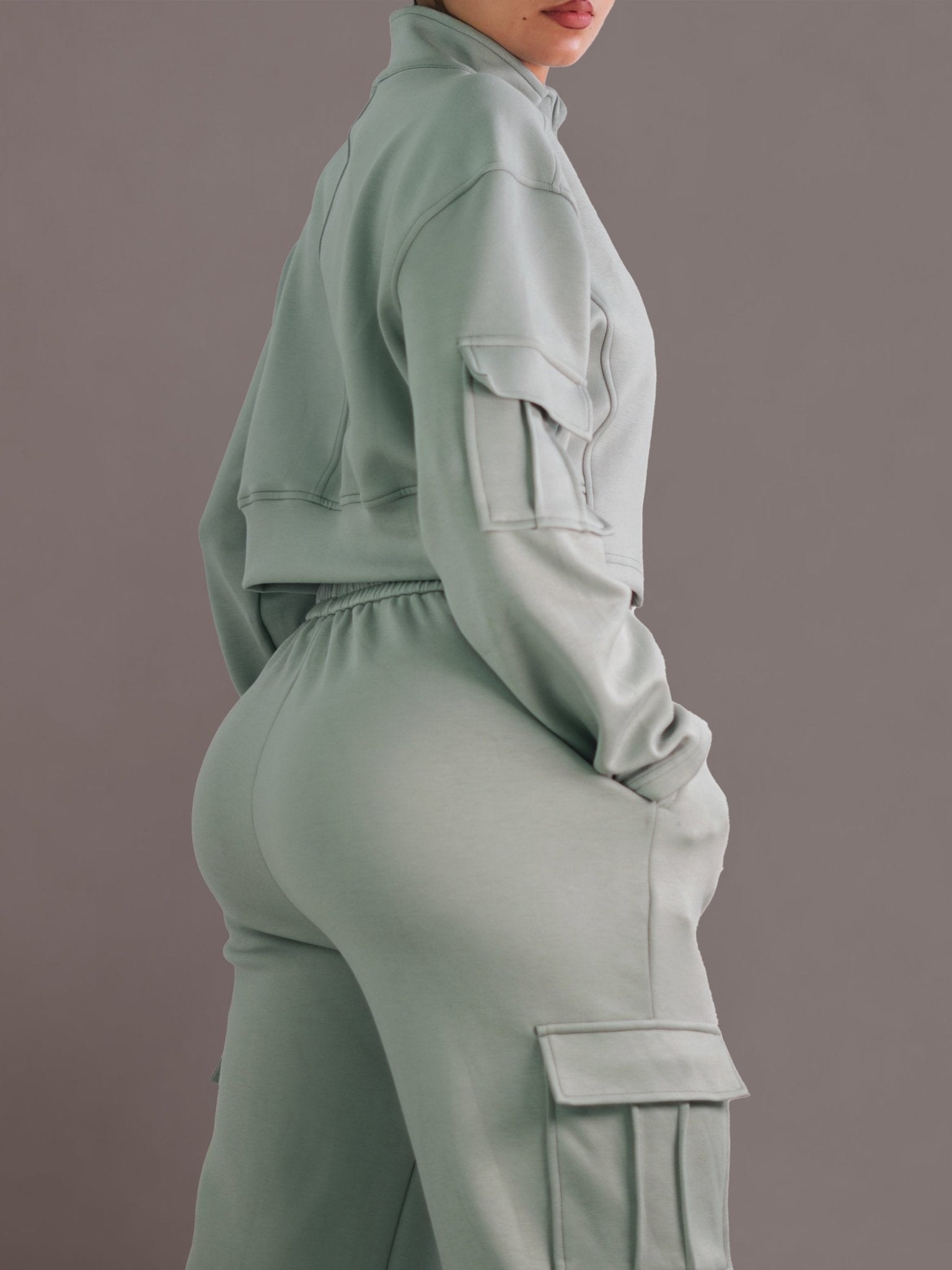 Lounge Mode Zipper Jacket (Fresh Eucalyptus) - Fitness Fashioness