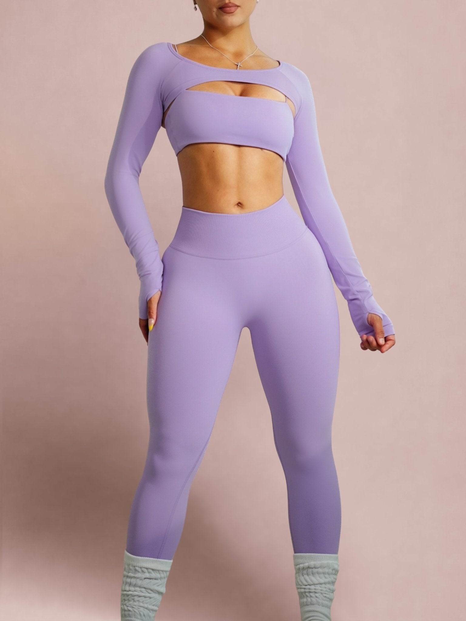 Motion Sculpt Leggings (Lilac Energy) - Fitness Fashioness