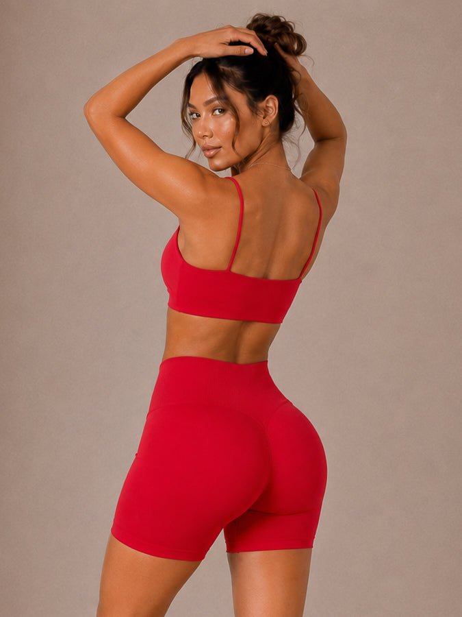 Motion Sculpt Shorts (Red Aura) - Fitness Fashioness