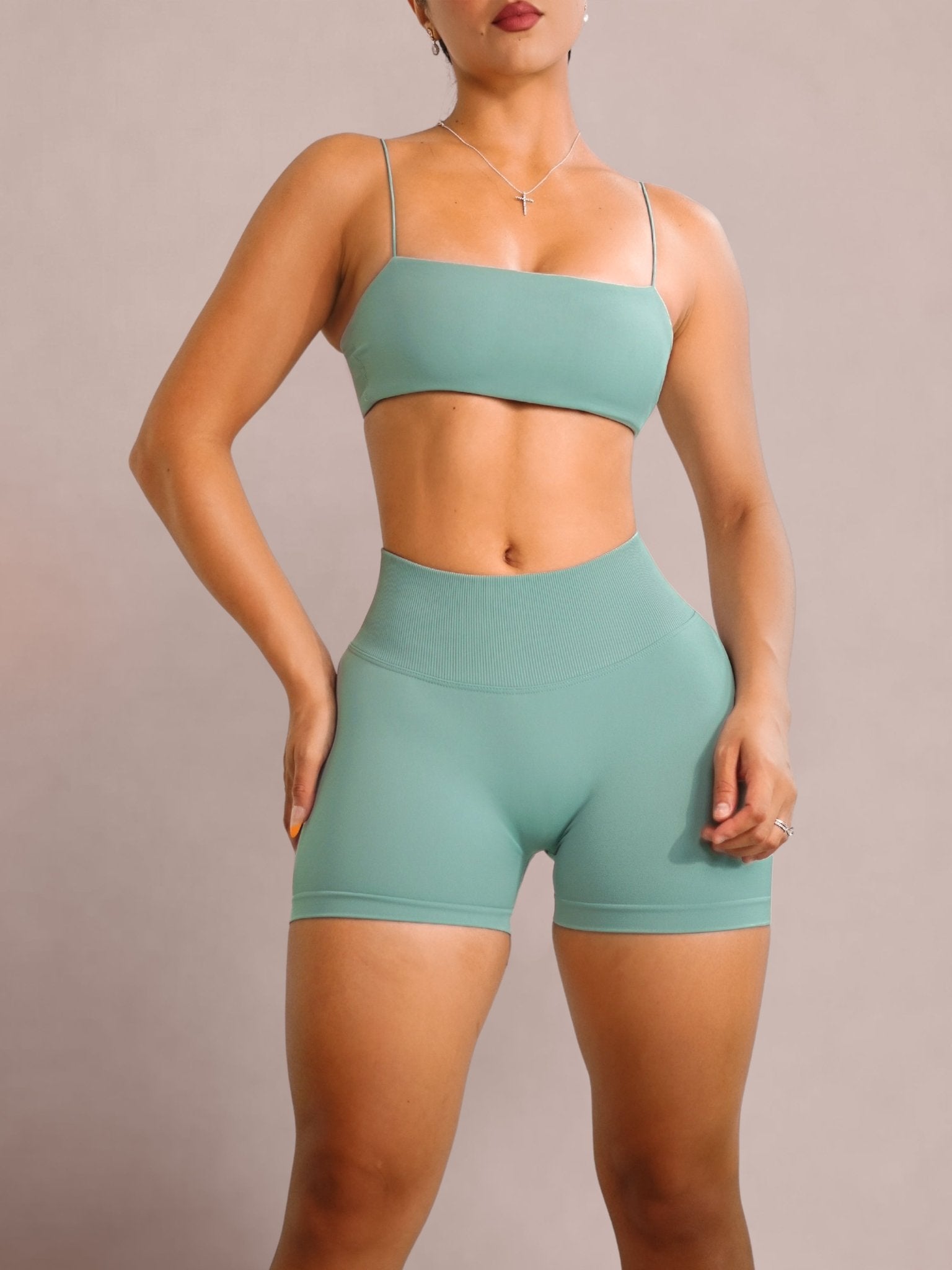 Motion Sculpt Sports Bra (Vintage Mint) - Fitness Fashioness