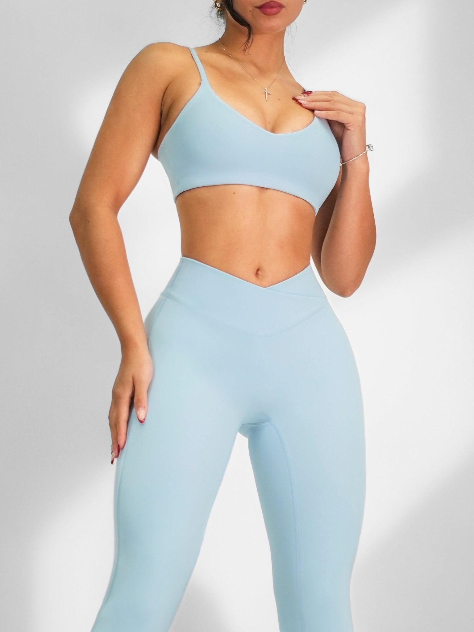 Oasis Sports Bra (Sky Blue) - FREE for orders $150+ - Fitness Fashioness