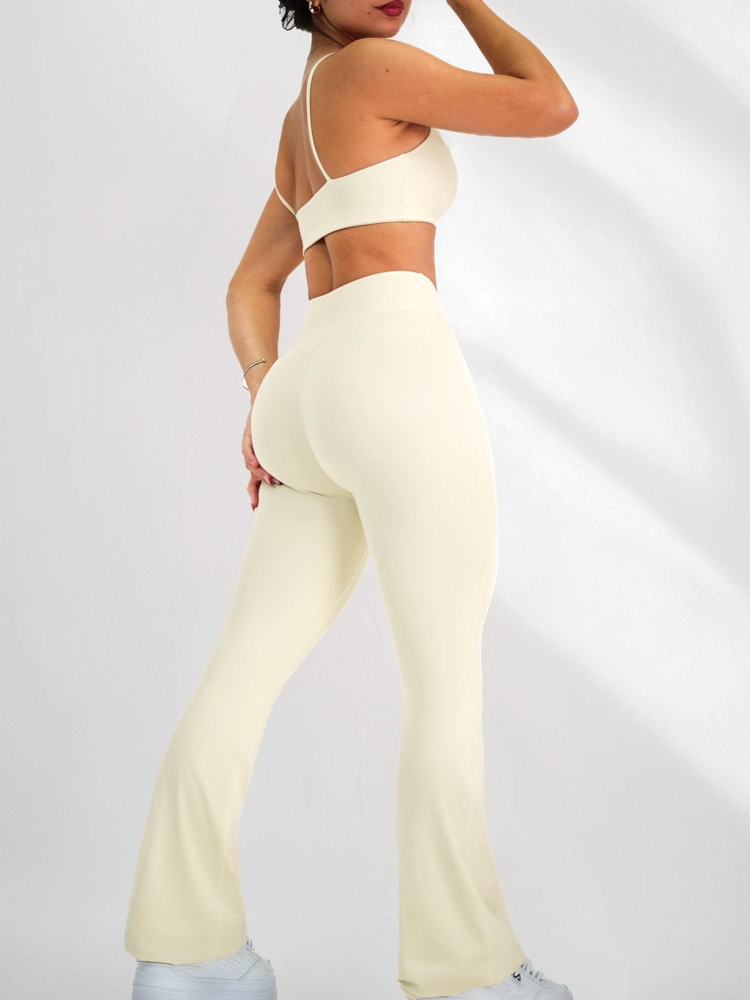 Oasis V Flare Leggings (Stardust) - Fitness Fashioness