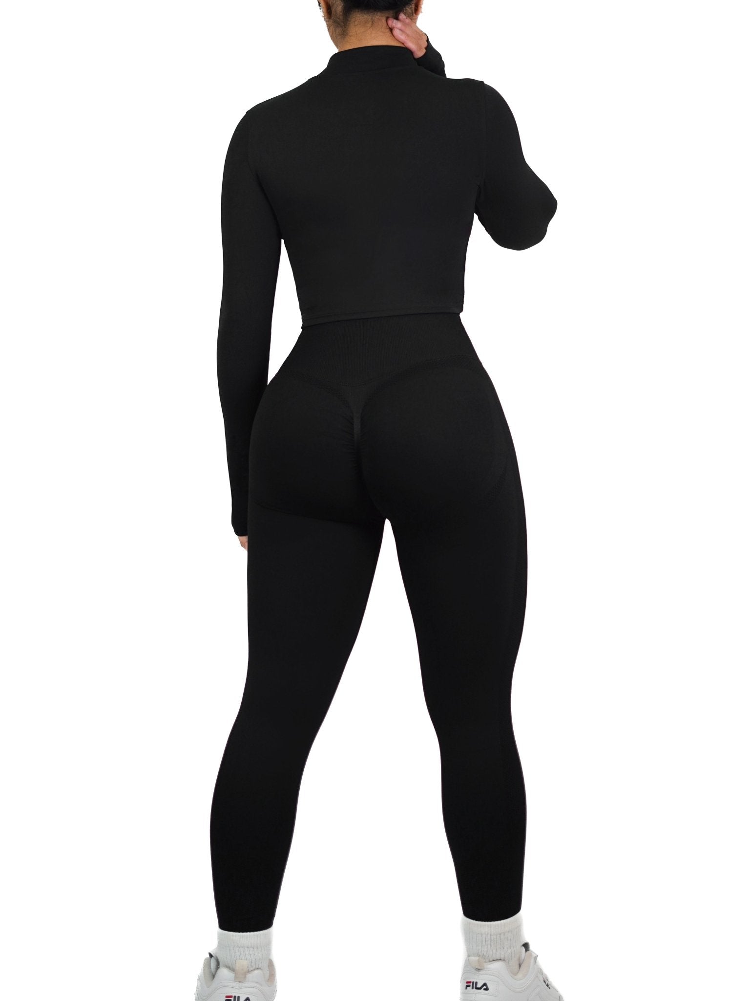 Peach Bottoms (Black) - Fitness Fashioness