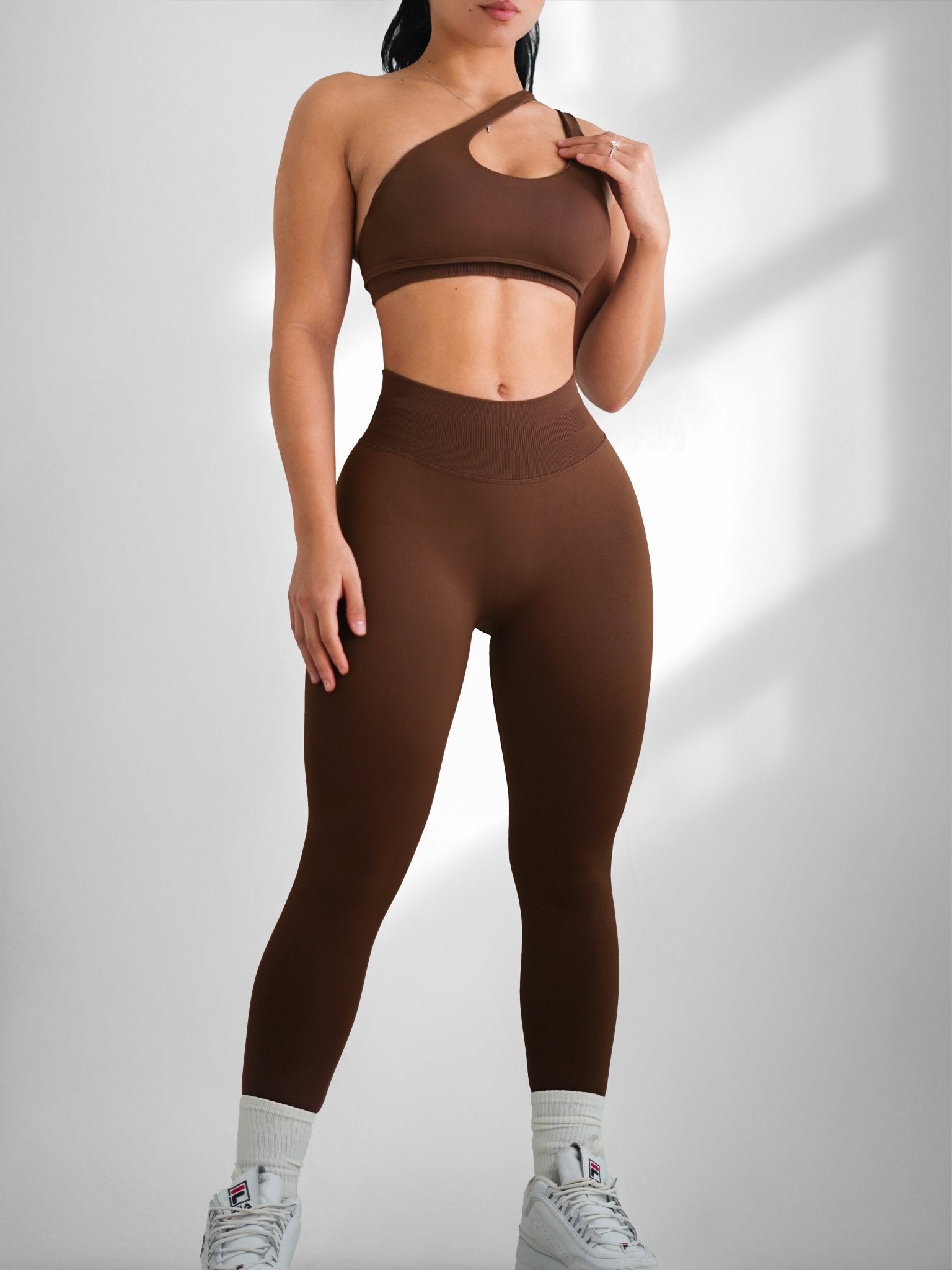 (PRE - ORDER) Curve Club Leggings (Espresso) - Fitness Fashioness