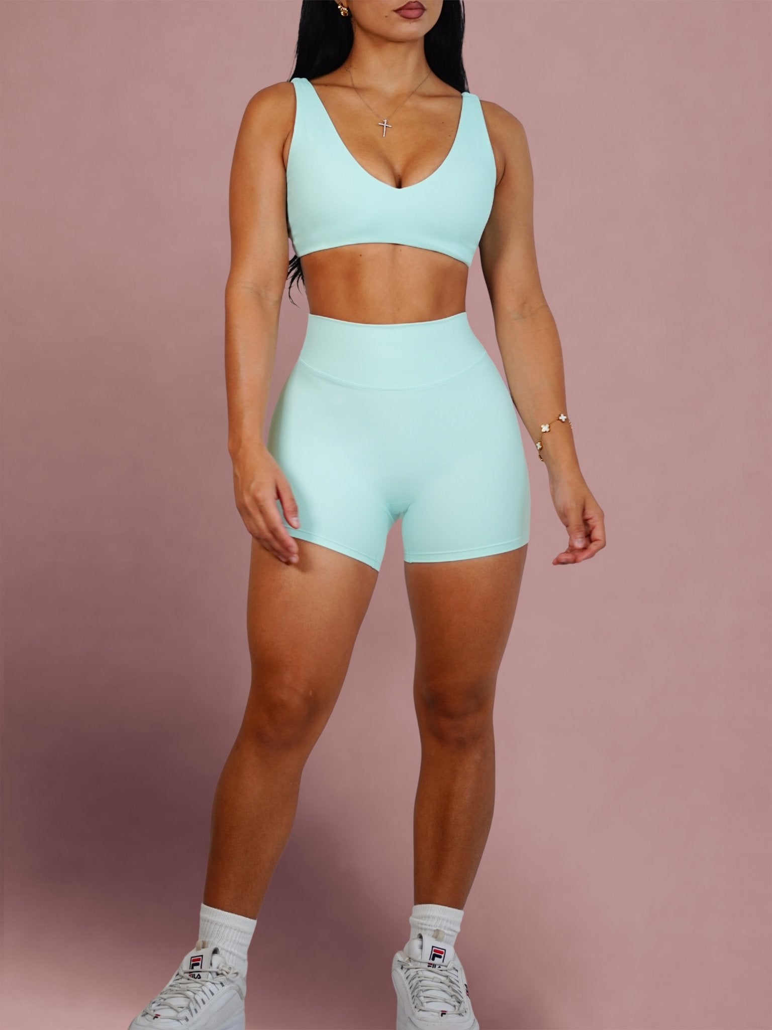 (PRE - ORDER) Dollhouse Buttersoft Shorts (Maldives Blue) - Fitness Fashioness