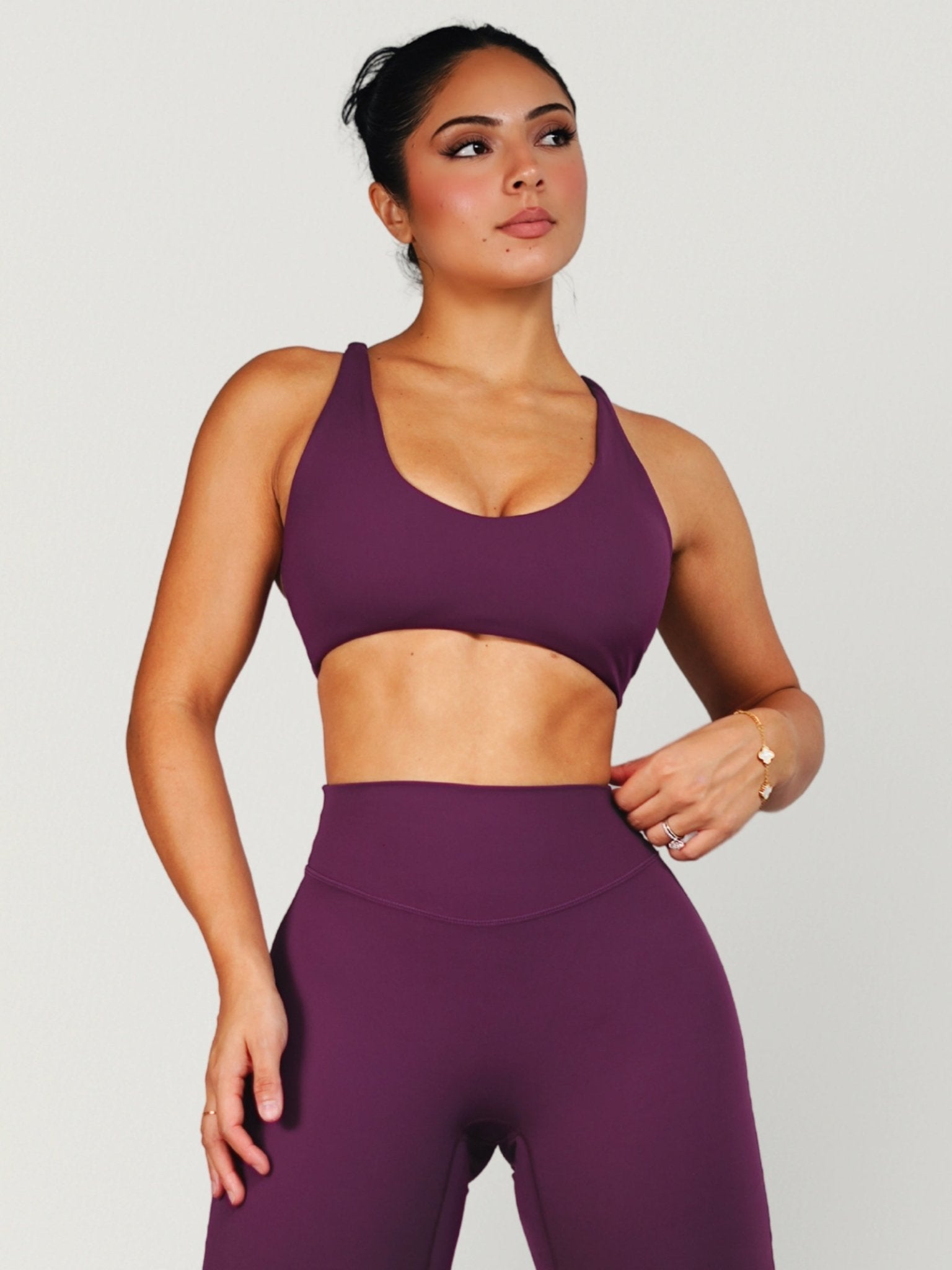 (PRE - ORDER) Dollhouse Sports Bra (Plum Purple) - Fitness Fashioness