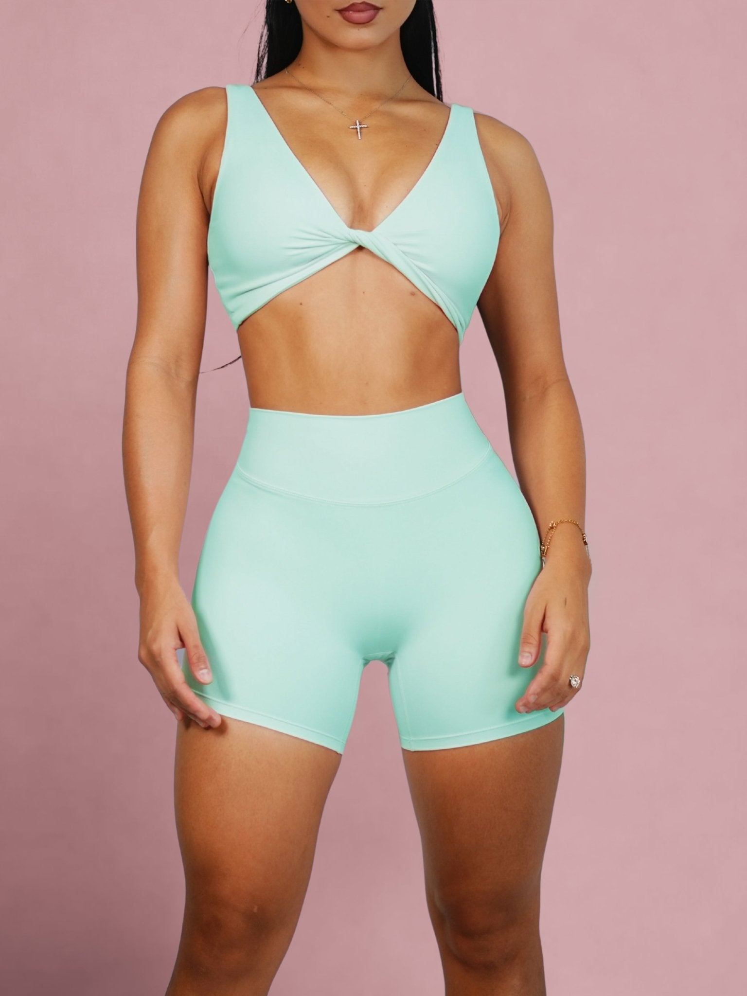 (PRE - ORDER) Dollhouse Twistable Sports Bra (Maldives Blue) - Fitness Fashioness