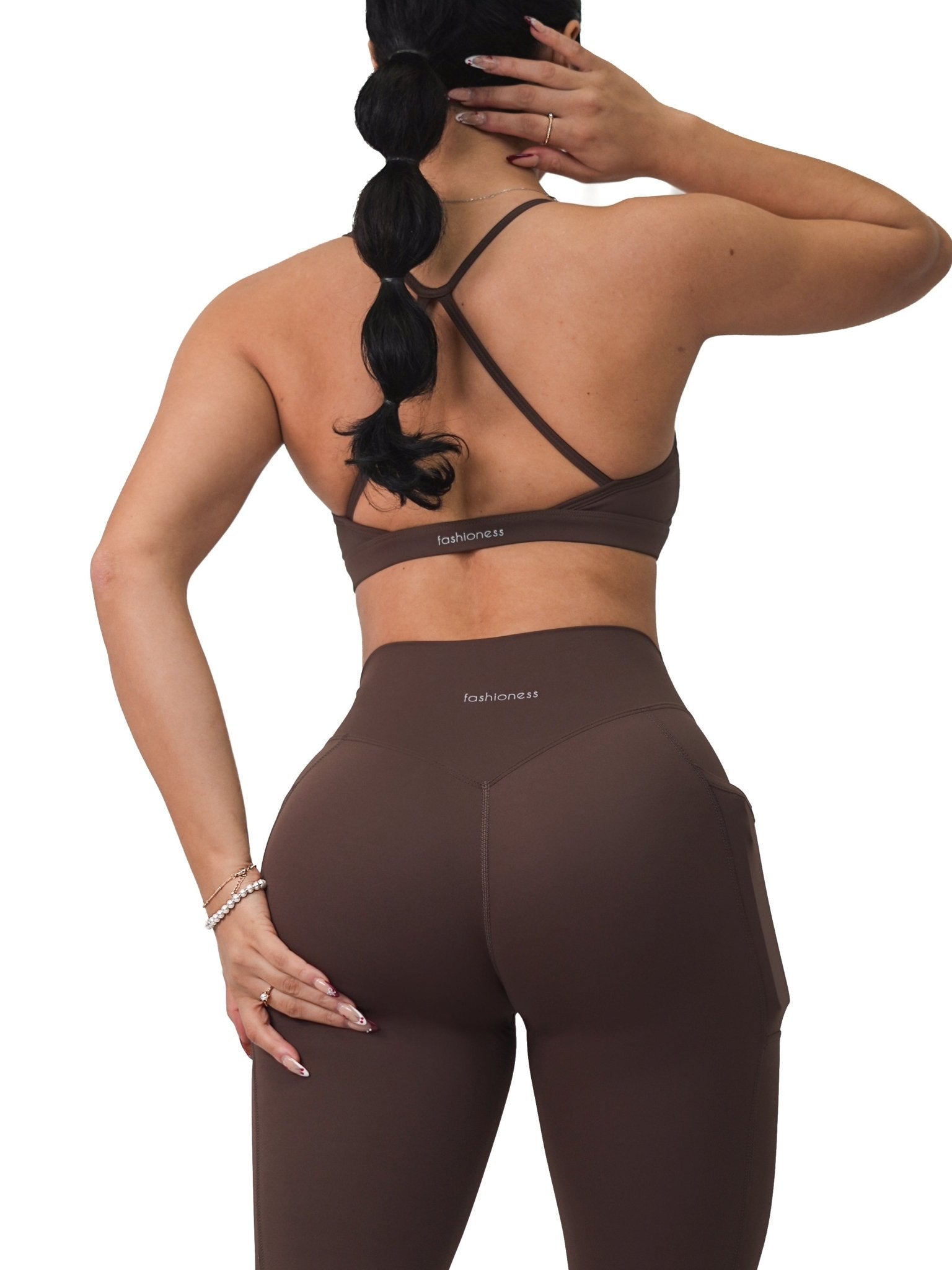 Premier Bombshell Sports Bra (Cocoa Brown) - Fitness Fashioness