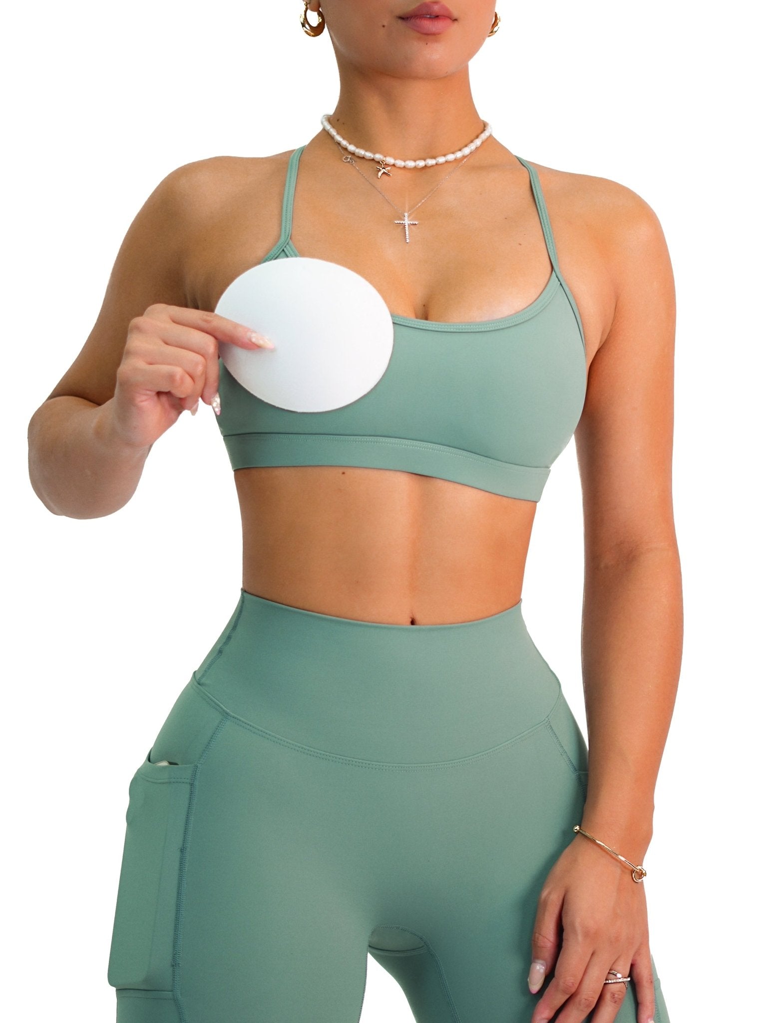 Premier Bombshell Sports Bra (Vintage Jade) - Fitness Fashioness