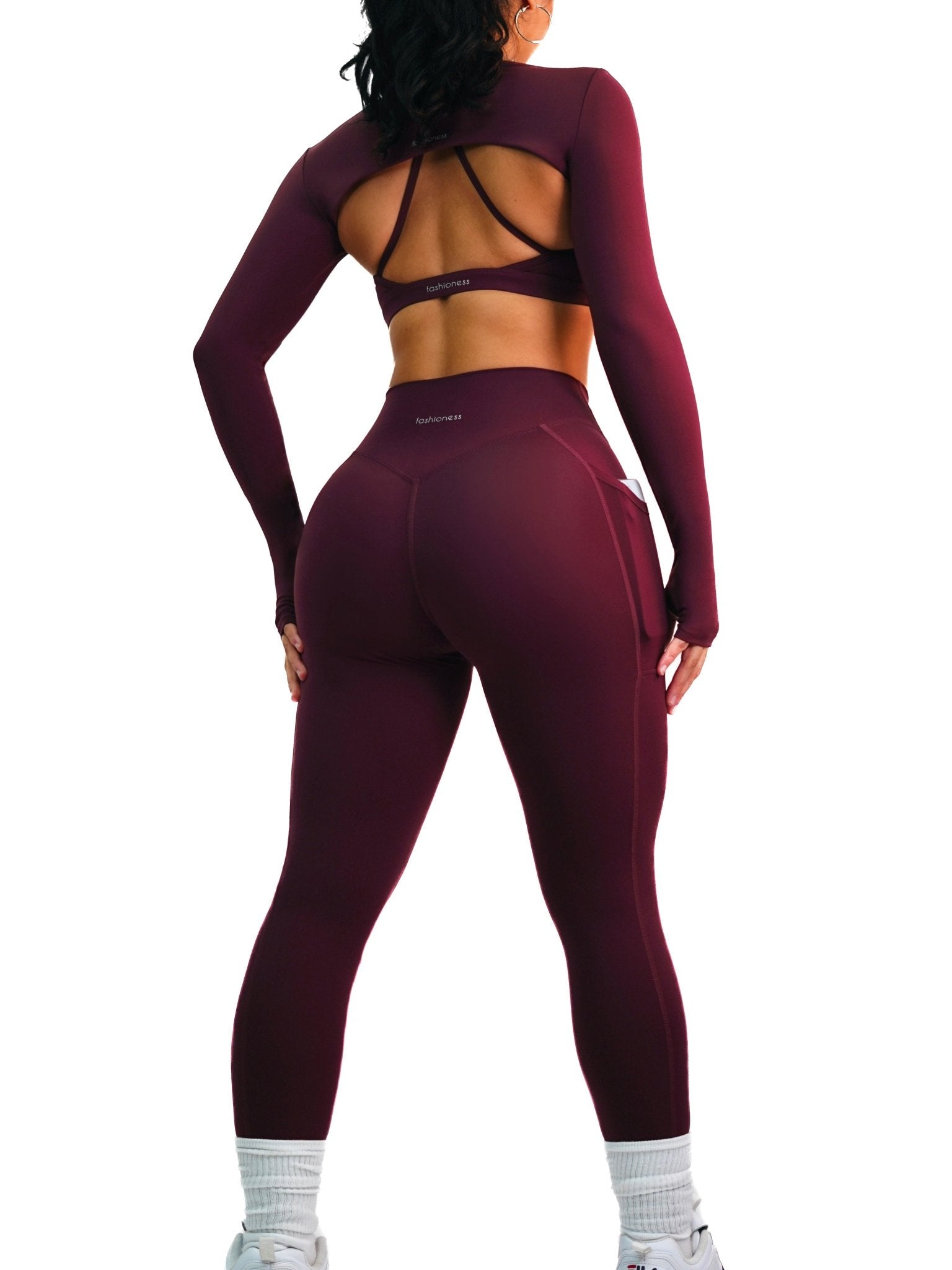 Premier Buttersoft Pocket Leggings (Burgundy) - Fitness Fashioness