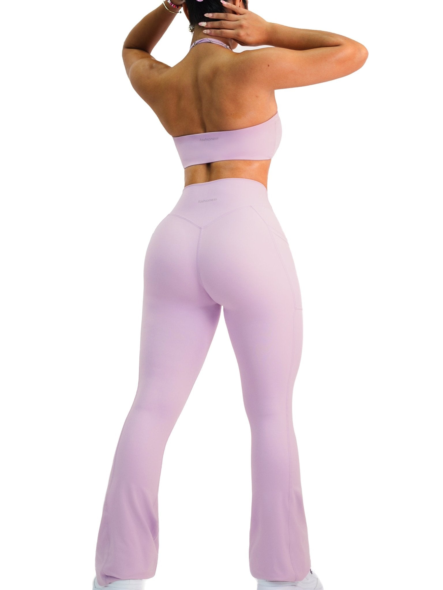 Premier Fitted Straight Leggings (Lilac Dream) - Fitness Fashioness