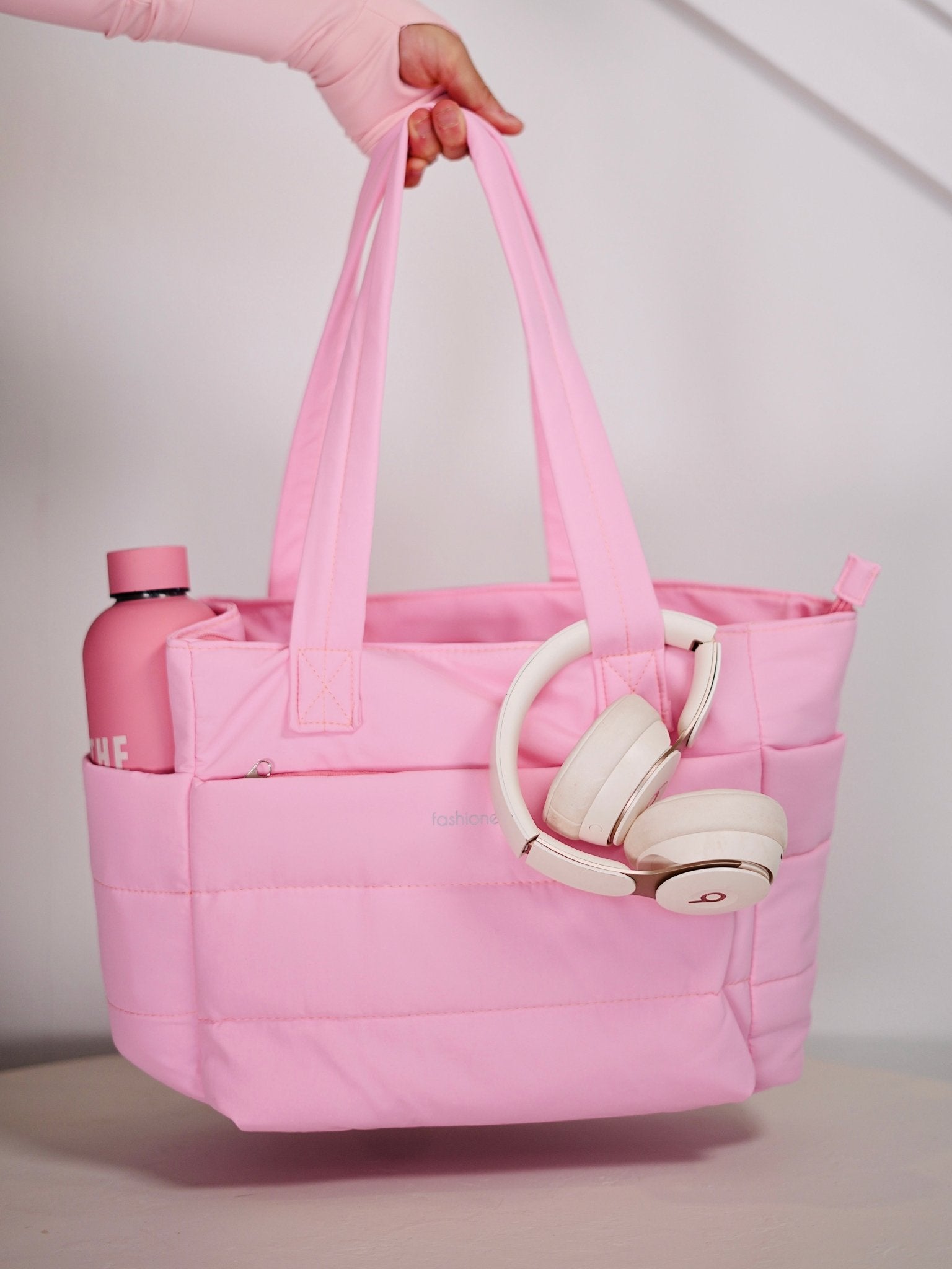 Puffer Sports Tote Bag (Mauve Bliss) - Fitness Fashioness