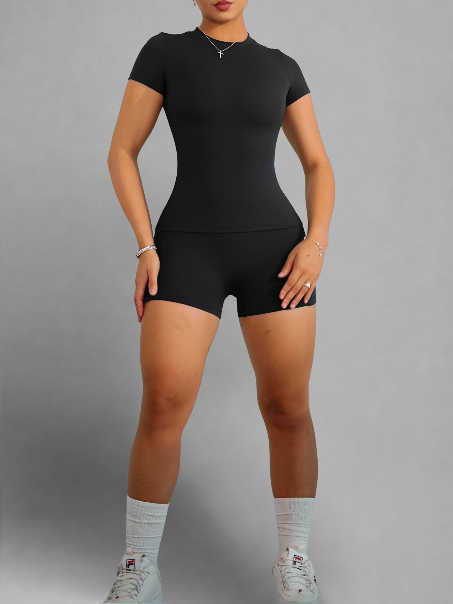 PureForm Pocket Shorts (Black Ting) - Fitness Fashioness