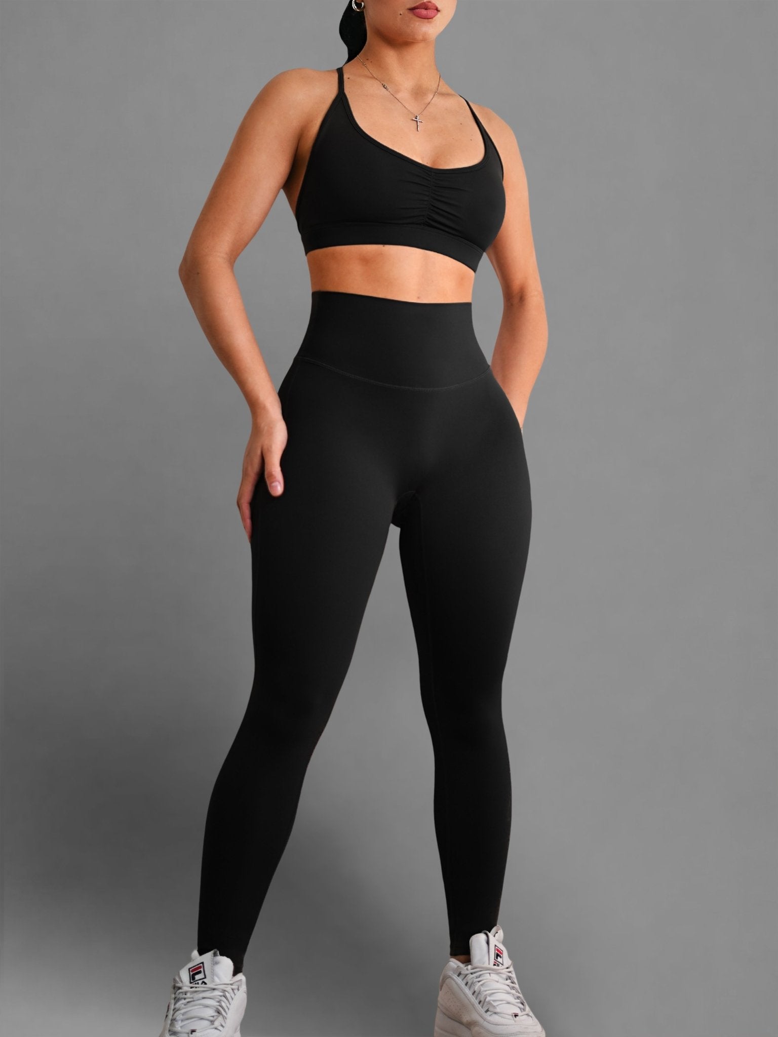 Reformer High Waisted Leggings (Black) - Fitness Fashioness