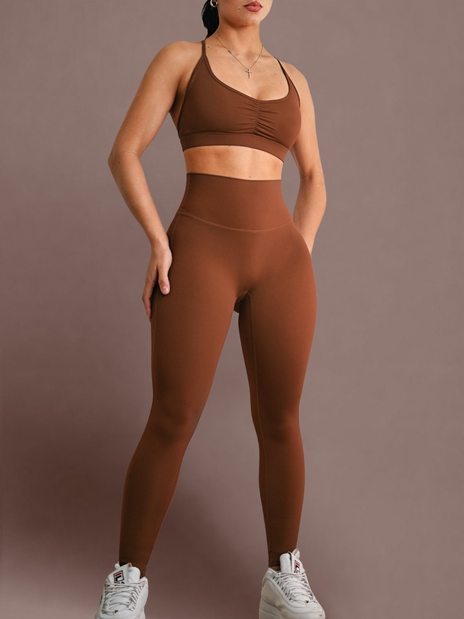 Reformer High Waisted Leggings (Ginger) - Fitness Fashioness