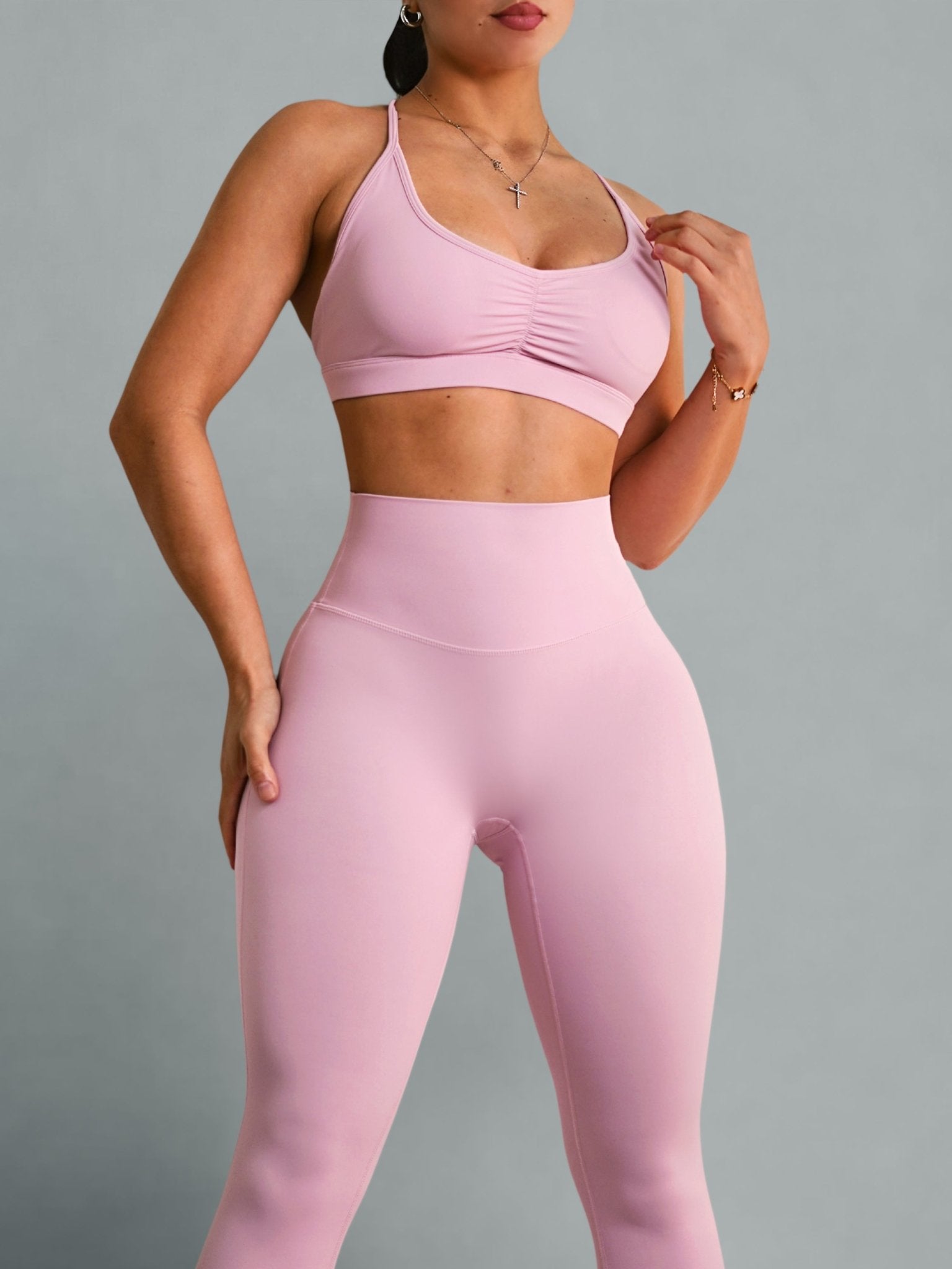Reformer Sports Bra (Doll Pink) - Fitness Fashioness