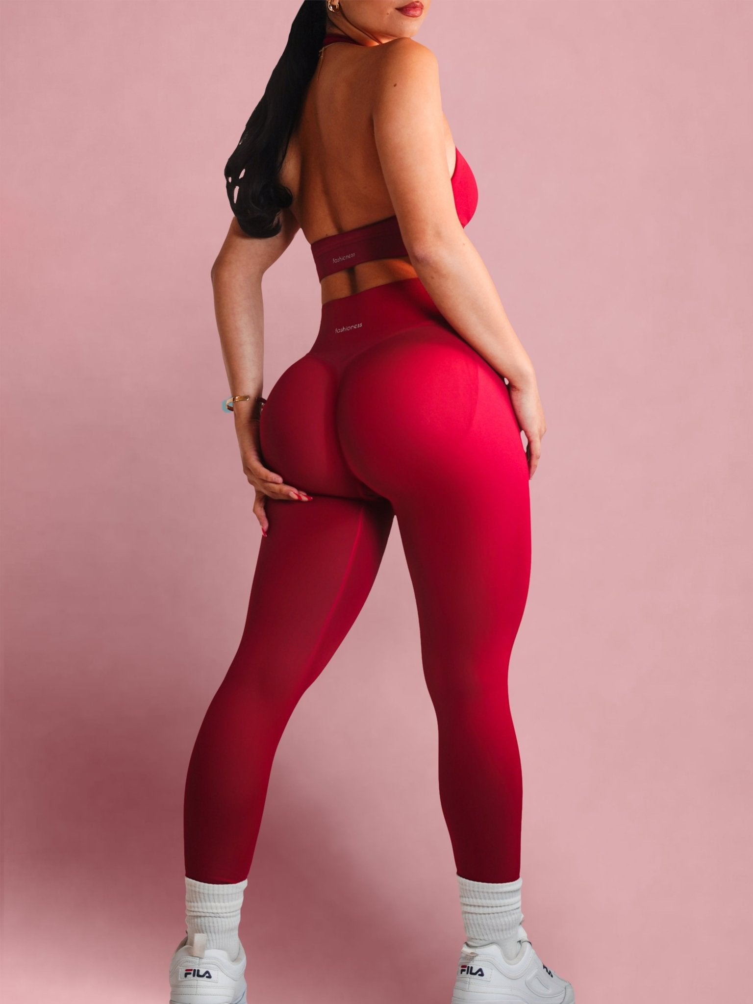 Sculpt Society Leggings (Bouquet Red) - Fitness Fashioness