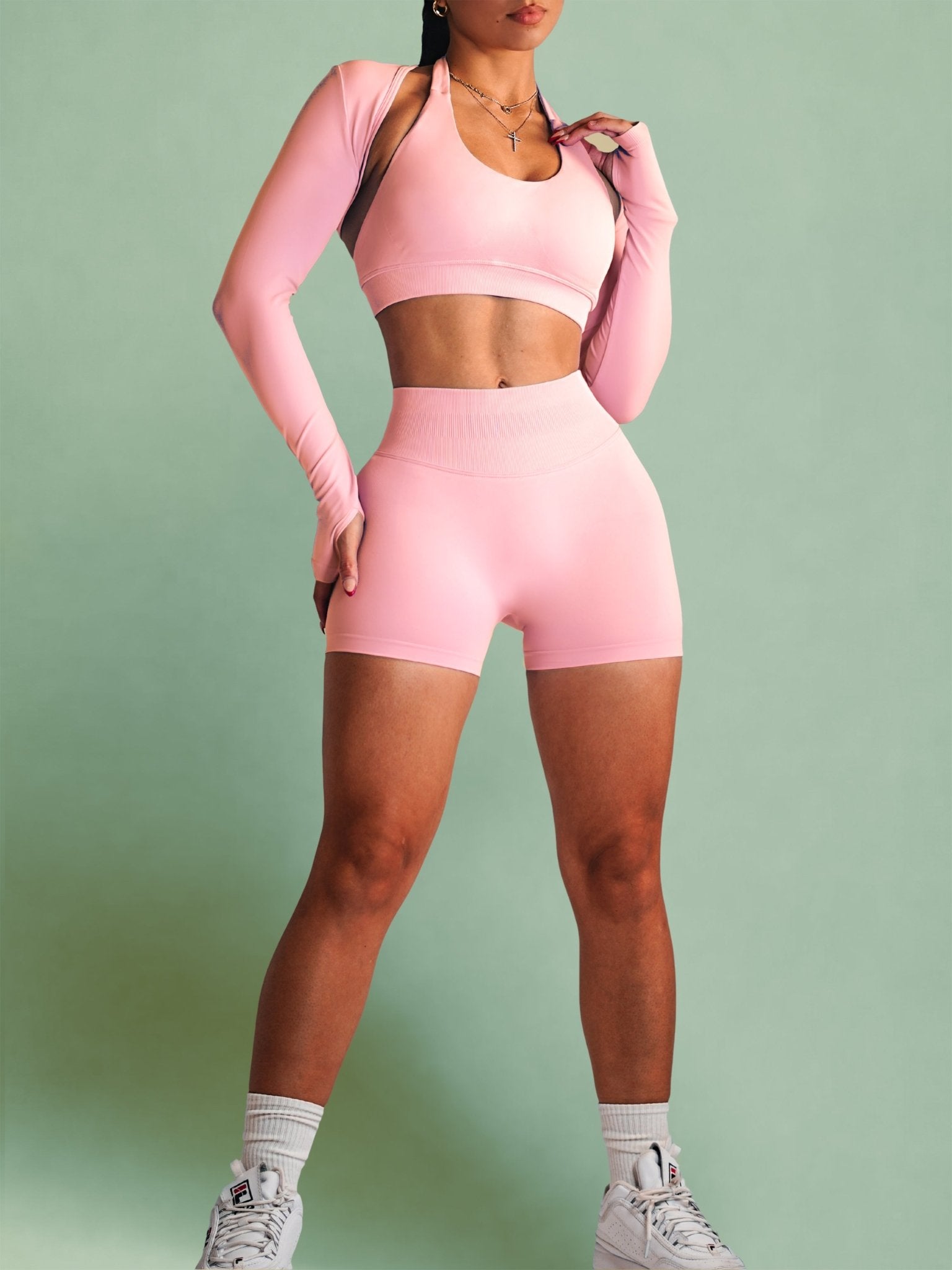 Sculpt Society Shorts (Blossom Pink) - Fitness Fashioness