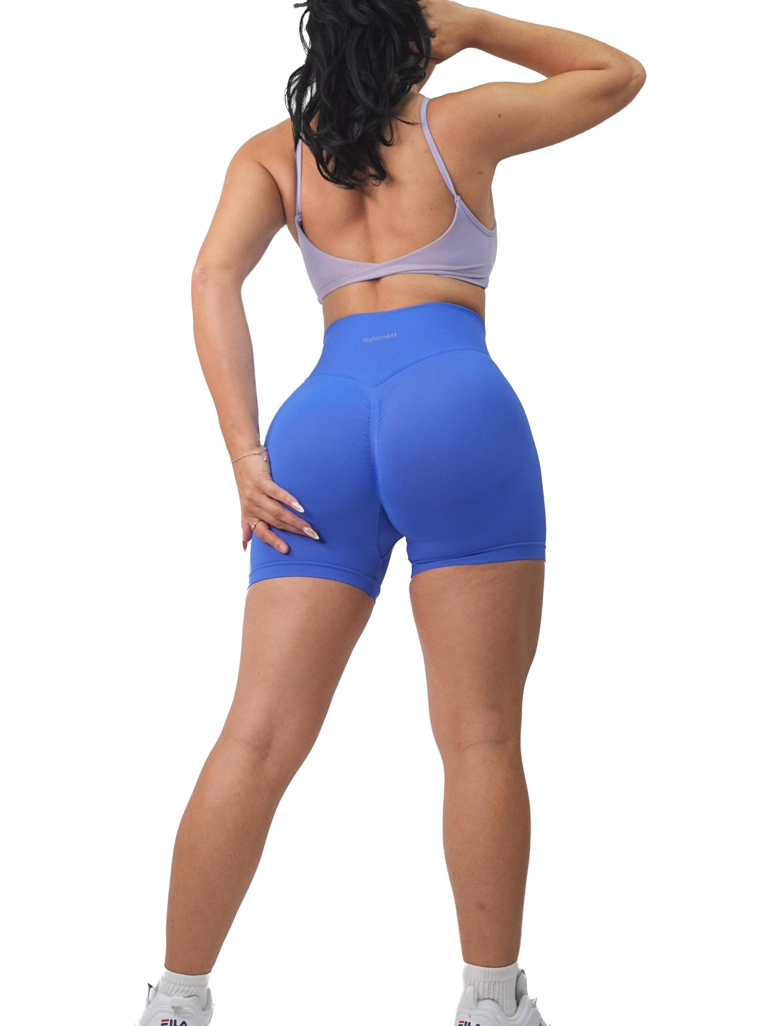 Seamless Booty Shorts (Deep Blue) - FREE for orders $150+ - Fitness Fashioness
