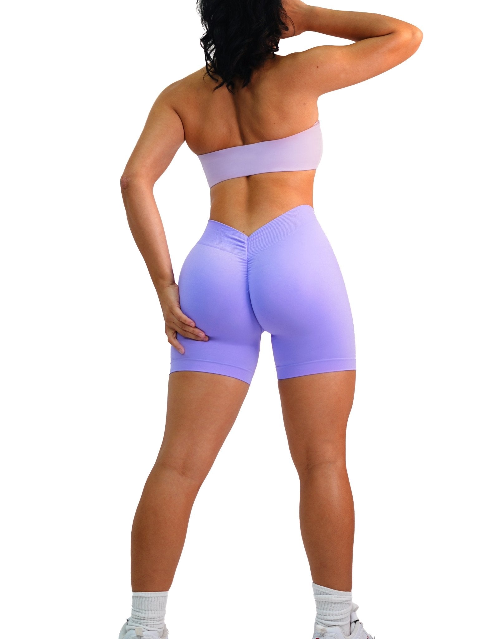 Seamless Low Back Shorts (Lilac) - FREE for orders $150+ - Fitness Fashioness