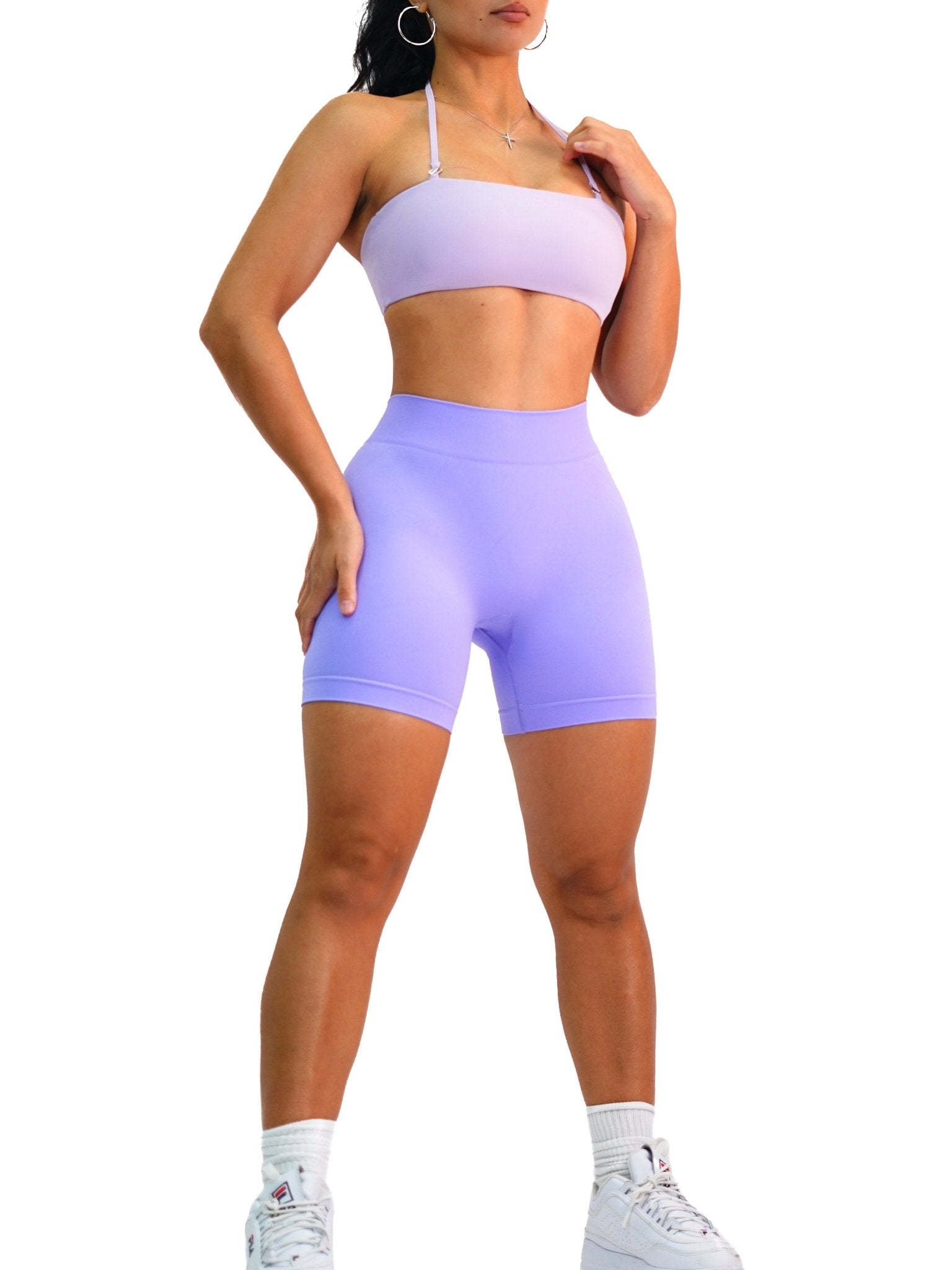Seamless Low Back Shorts (Lilac) - FREE for orders $150+ - Fitness Fashioness