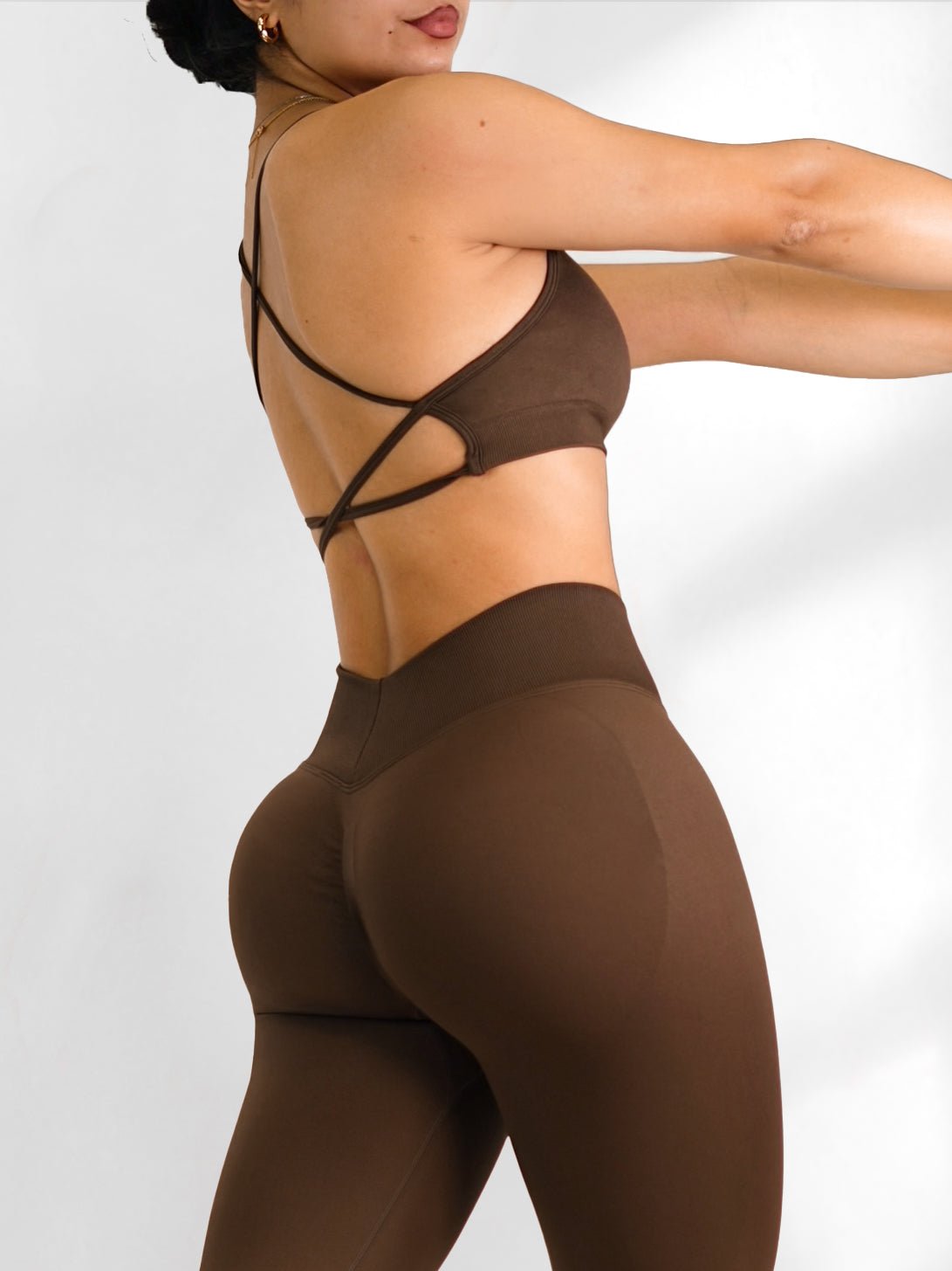 Sexy Back Sports Bra 3.0 (Dark Chocolate) - Fitness Fashioness