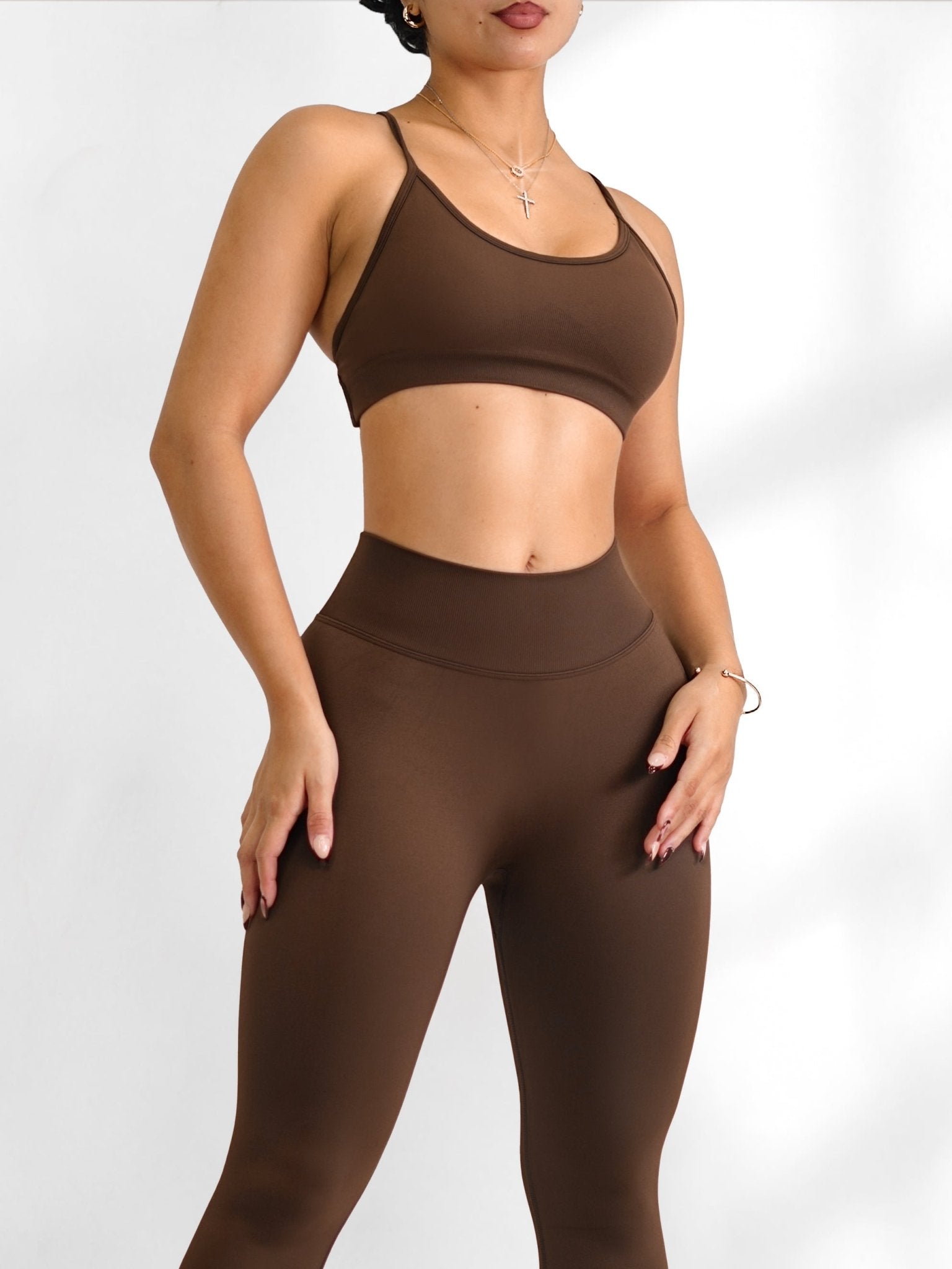 Sexy Back Sports Bra 3.0 (Dark Chocolate) - Fitness Fashioness